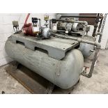 GAST 2565-V21 Vacuum Pump System, w/ Leeson M6K17FB3P 1.5 HP Motor and Air Tank (A removal/rigging