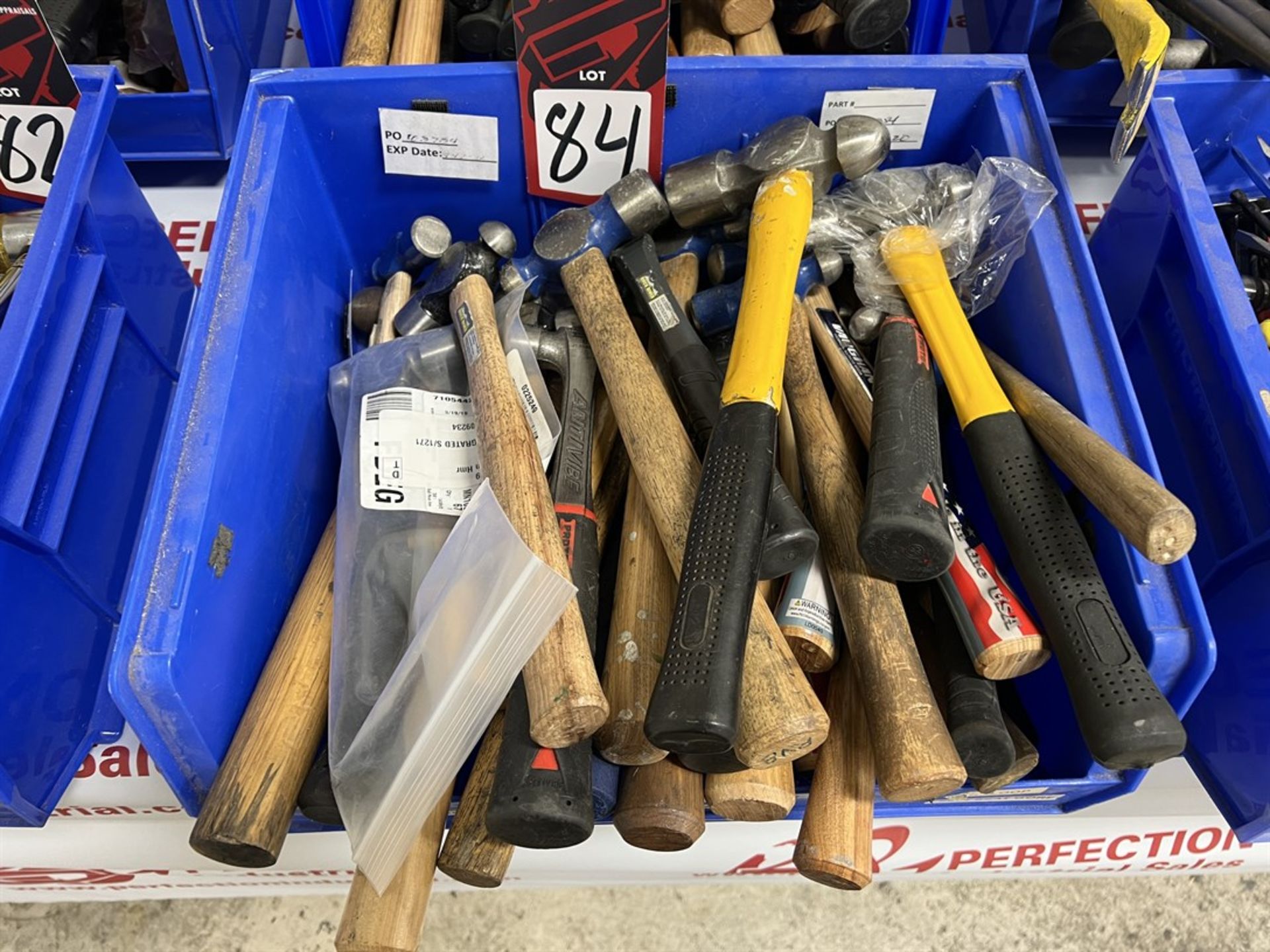 Lot of Assorted Ball Peen Hammers