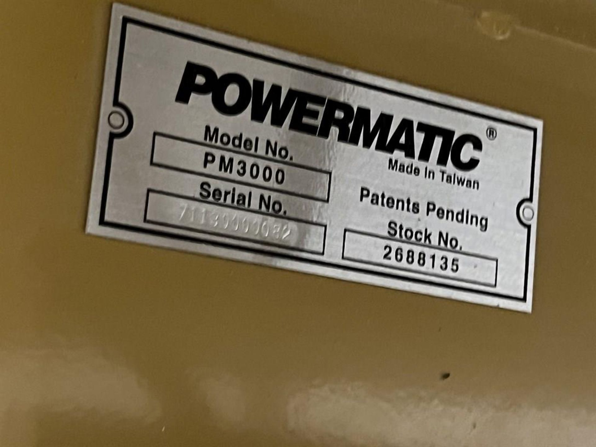 POWERMATIC PM3000 Table Saw, s/n 71130000082 (A removal/rigging fee of $175 will be added to the - Image 6 of 6