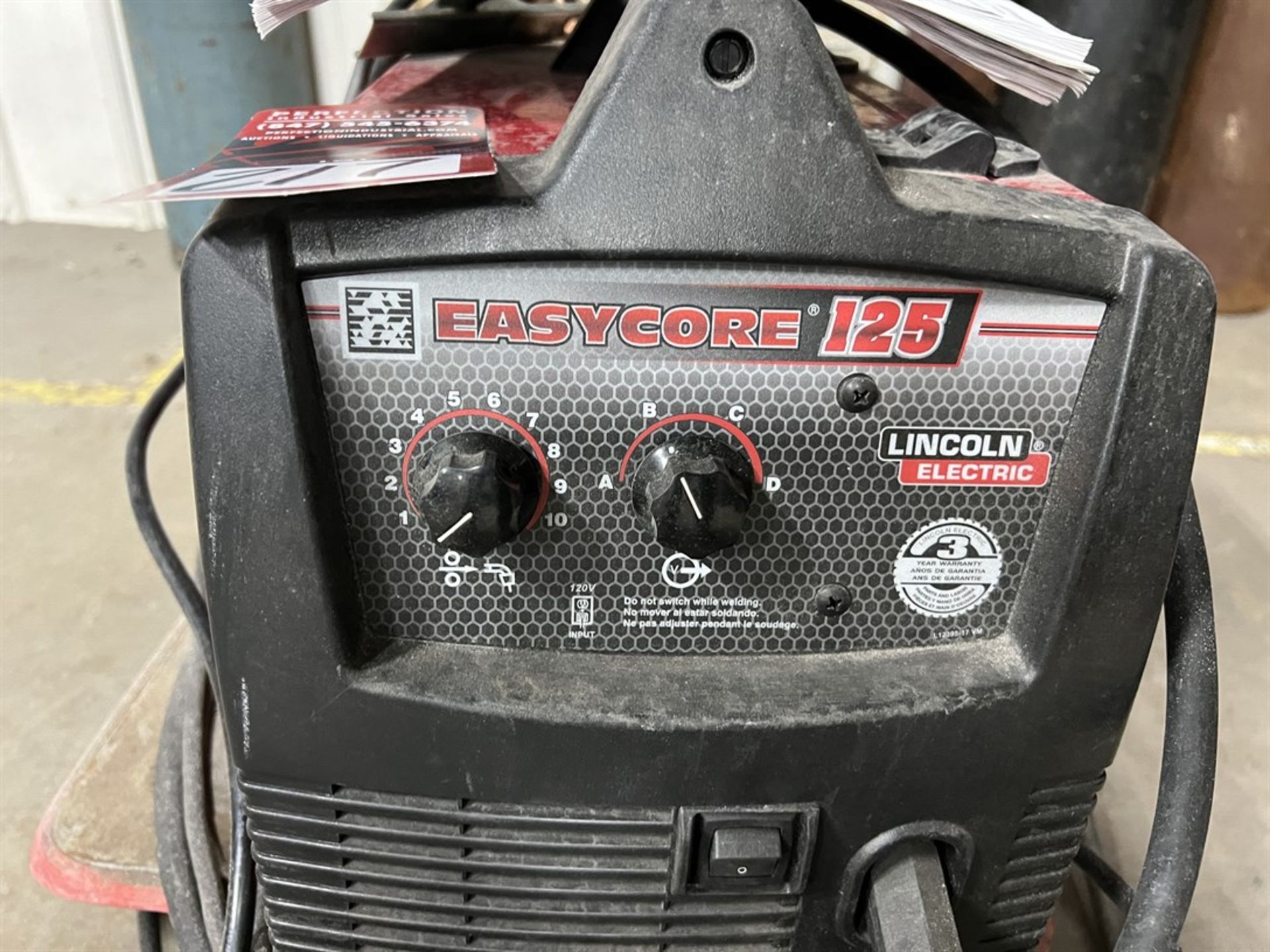 LINCOLN Easycore 125 Wire Feeder Welder, s/n M3140908057 - Image 3 of 4