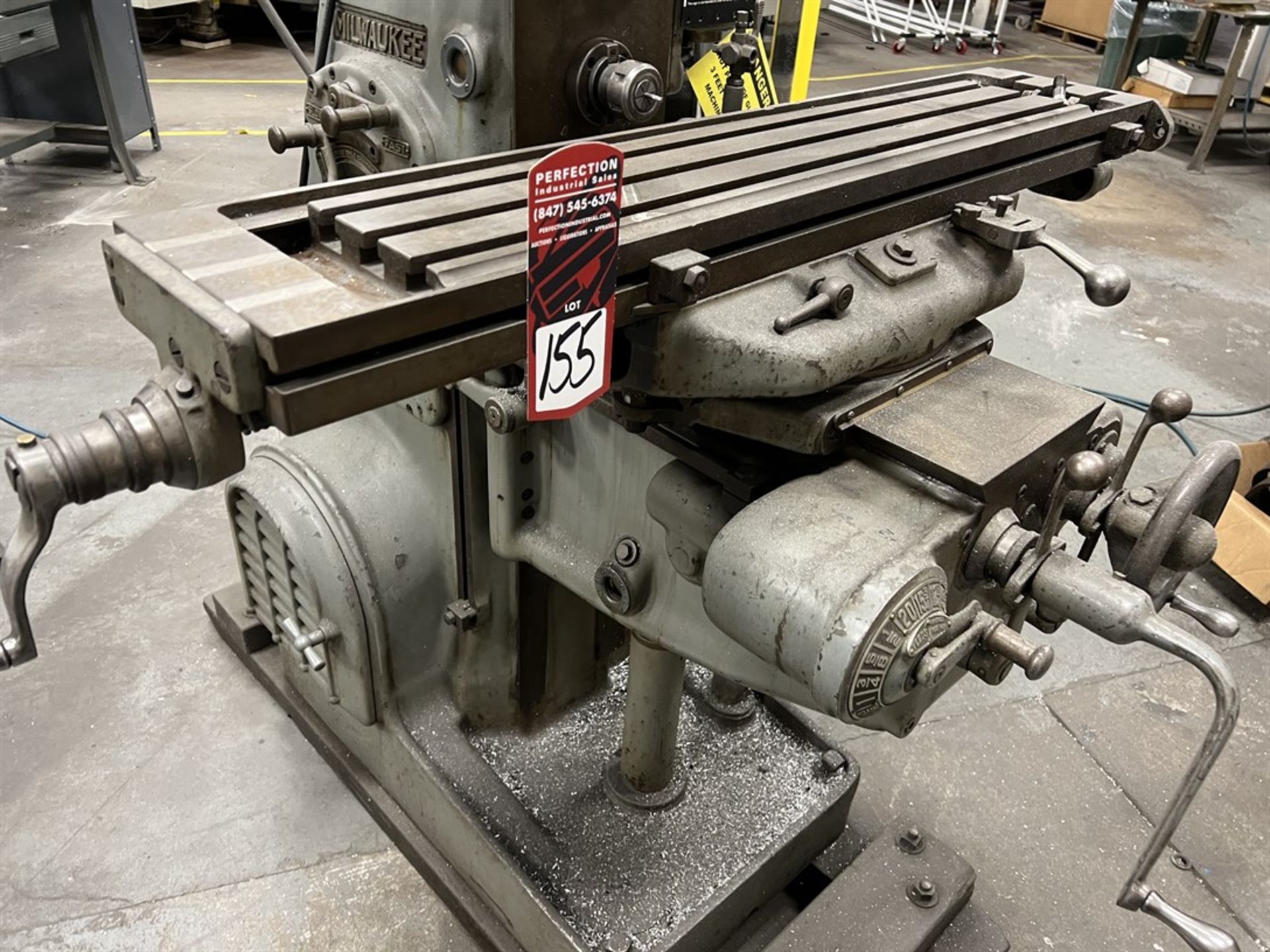 MILWAUKEE H Horizontal Mill, s/n 454412, 35-1400 RPM, 9” x 46” Table (A removal/rigging fee of $ - Image 3 of 6