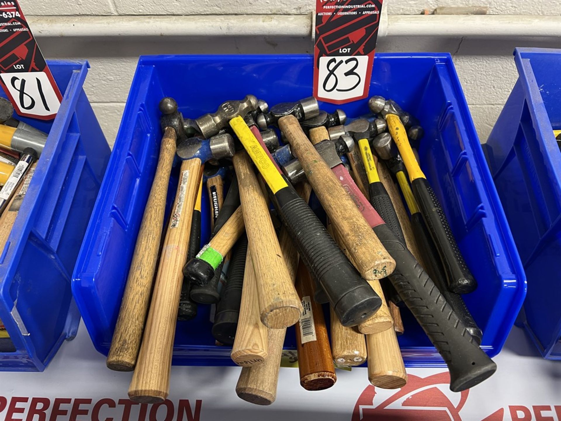 Lot of Assorted Ball Peen Hammers