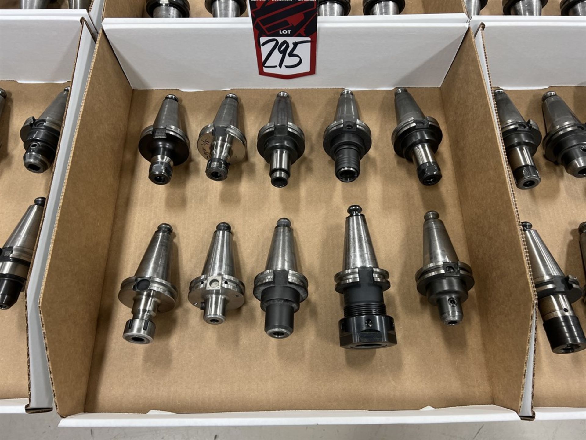{ Choice of lots: 295, 299 } Lot of (10) CAT 40 Tool Holders