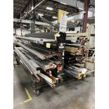 Cantilever Rack, 9'L x 7'H x 2'Arm, w/ Assorted Stock Including Aluminum and Steel Flat stock, Round