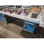 ROUSSEAU Machinist Steel Bench 3' x 6' w/ Cabinet