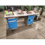 ROUSSEAU Mapletop Machinist Bench 3' x 6' w/ Cabinets