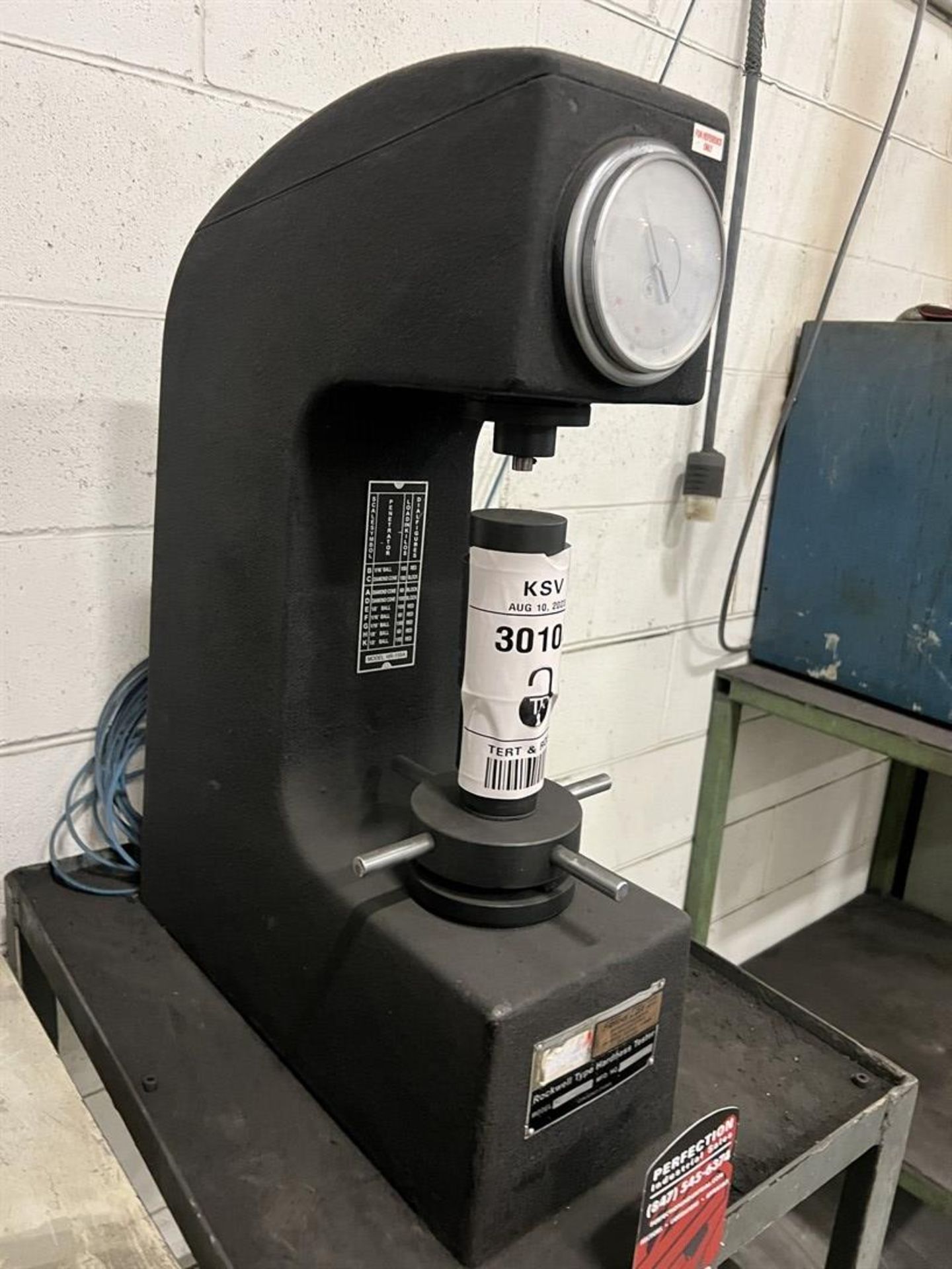 MHC HR-150A Hardness Tester, s/n 200610001, on Steel Base - Image 3 of 6