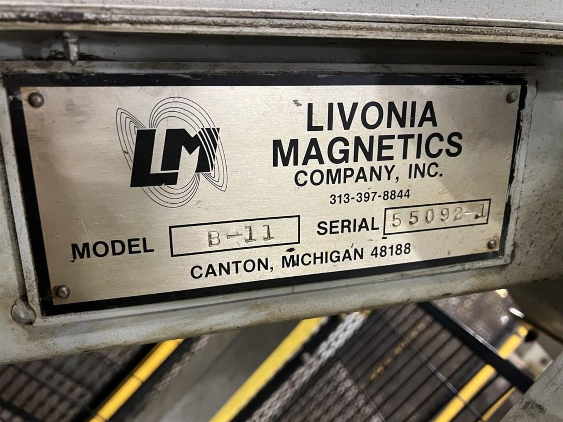 LIVONIA B-11 Magnetic Incline Conveyor, s/n 55092-1 - Image 4 of 4