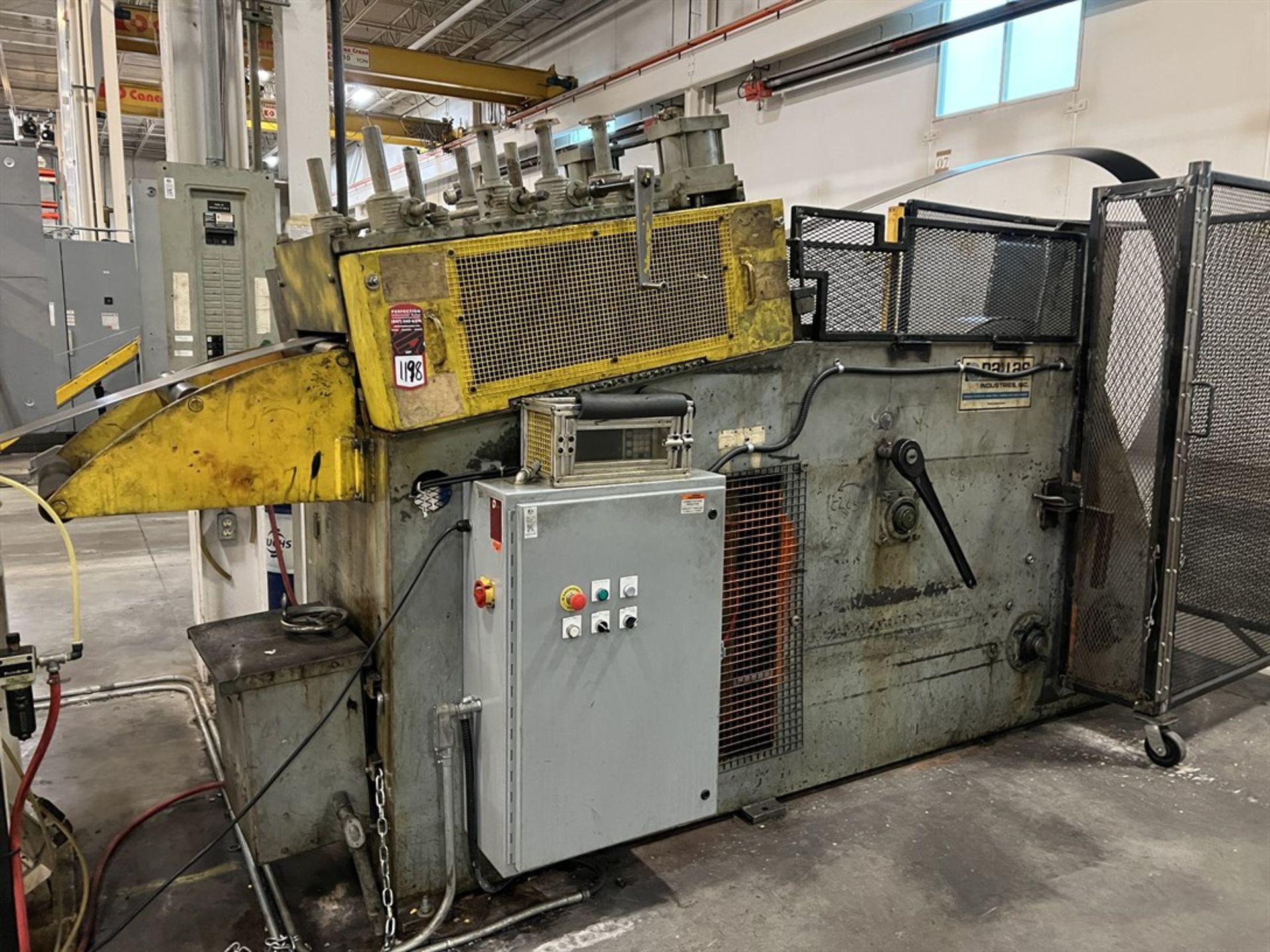 1998 DALLAS DCCS-10000X18 Cradle/Straightener, s/n 18426, w/ 10,000 lb. x 18”x .250” Cap. 7 Roll