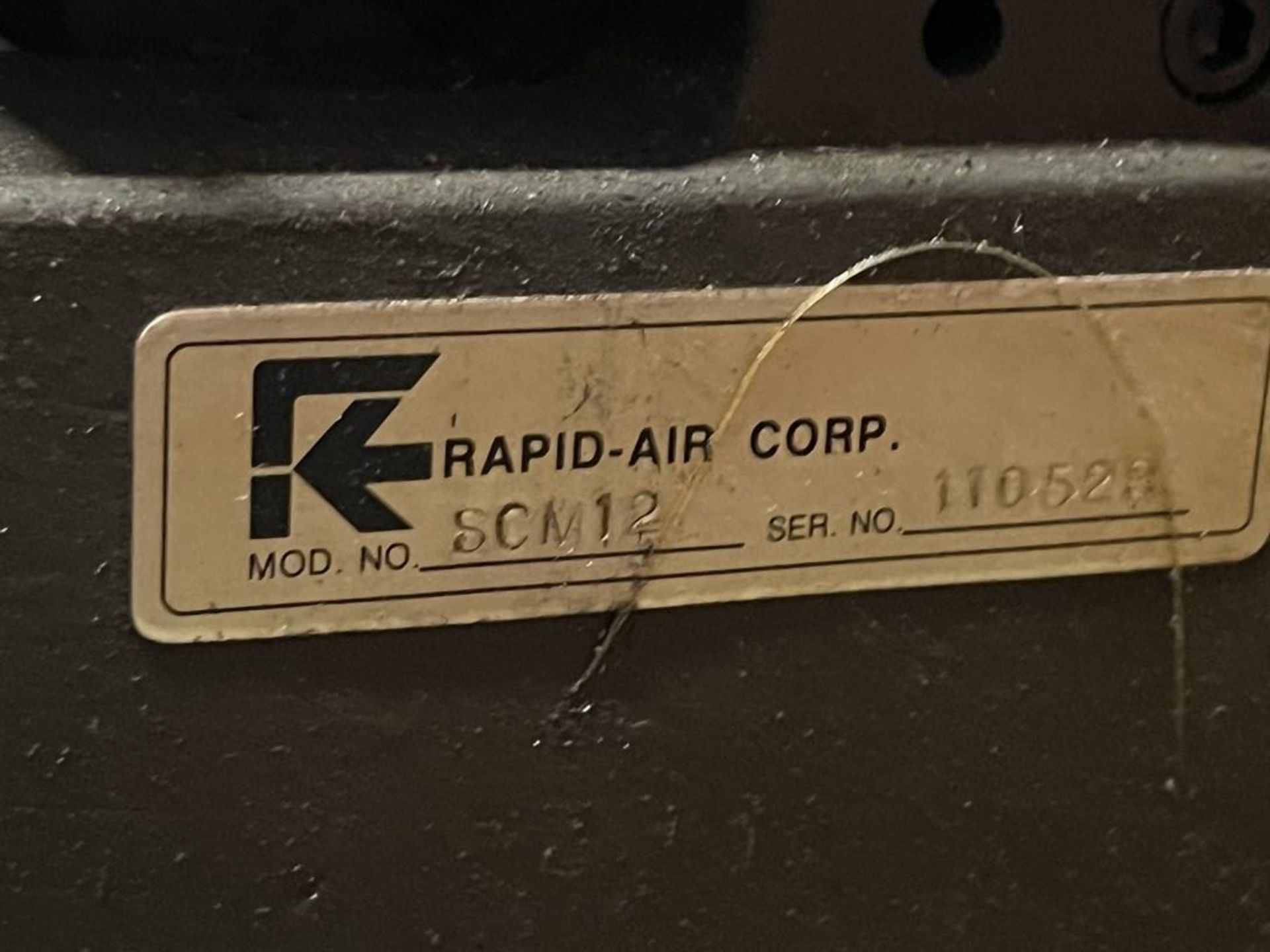 RAPID AIR SCM 12 12" x .070 Straightener, s/n 110528 - Image 6 of 6