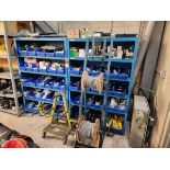 Lot of (2) Shelves w/ Electrical Contents, includes: Fuses, Wiring, Sensors, Relays, etc.