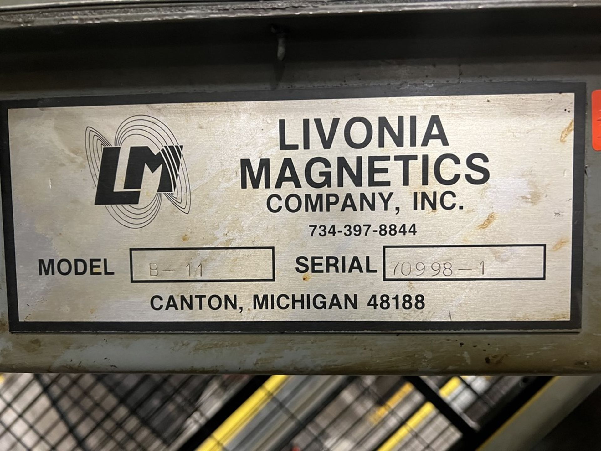 LIVONIA B-11 Magnetic Incline Conveyor, s/n 70998-1 - Image 4 of 4
