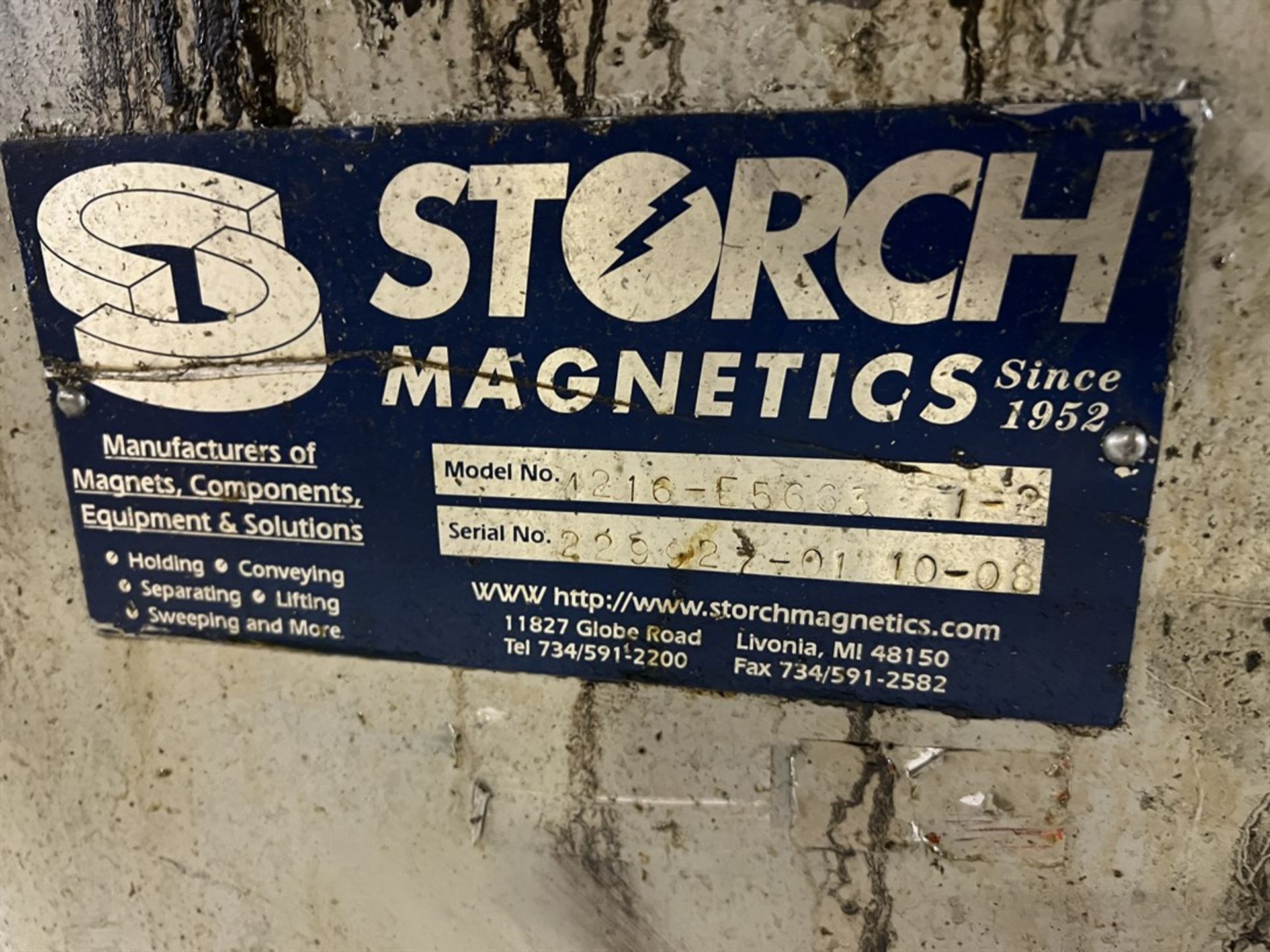 STORCH 1216-E5663 1-2 12" Magnetic Incline Discharge Conveyor, s/n 229927-01(FB1) - Image 4 of 4