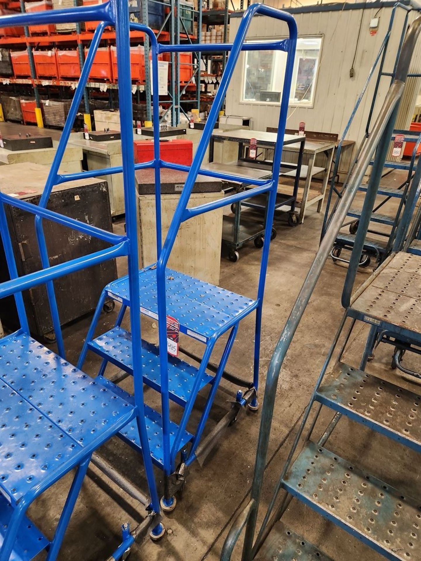 3 Step Rolling Warehouse Ladder