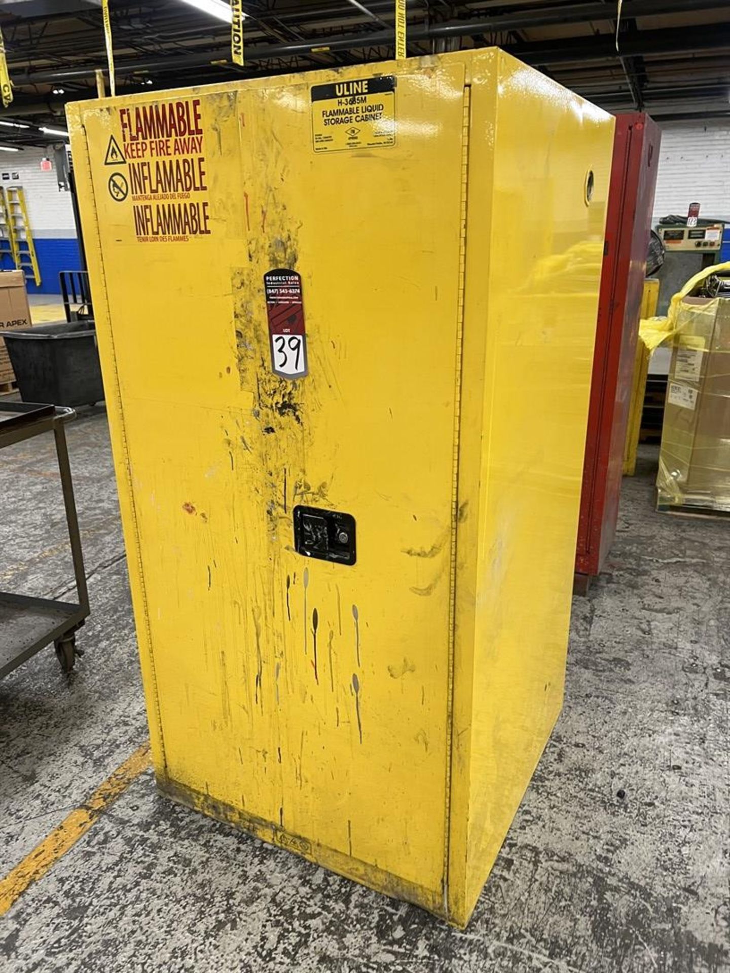 ULINE H-3685M Flammable Liquids Storage Cabinet,55 Gallon (Located in Waukegan, IL)