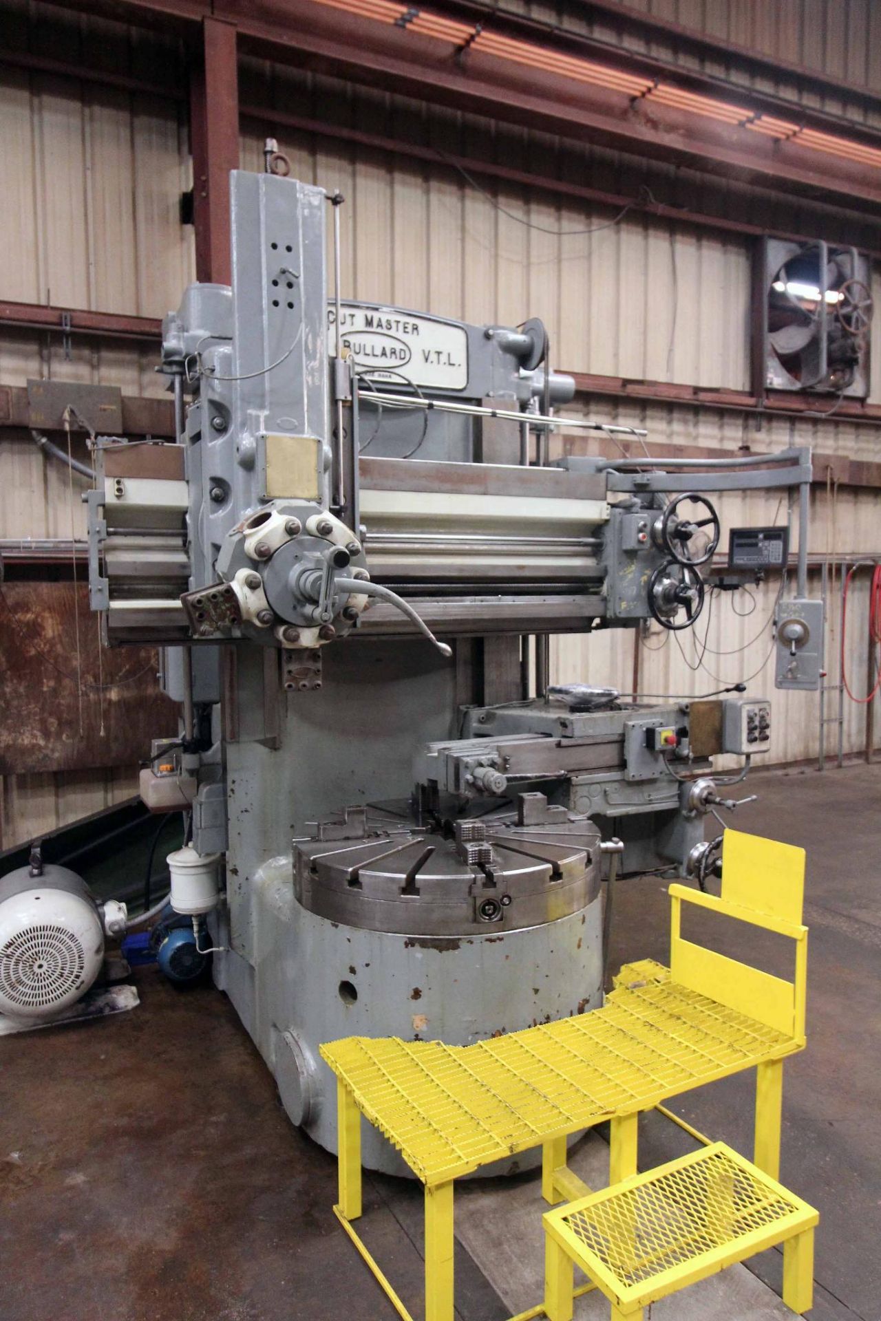 VERTICAL TURRET LATHE, BULLARD 42" CUTMASTER, 42" 4-jaw chuck w/built-in master jaws, side head, tur