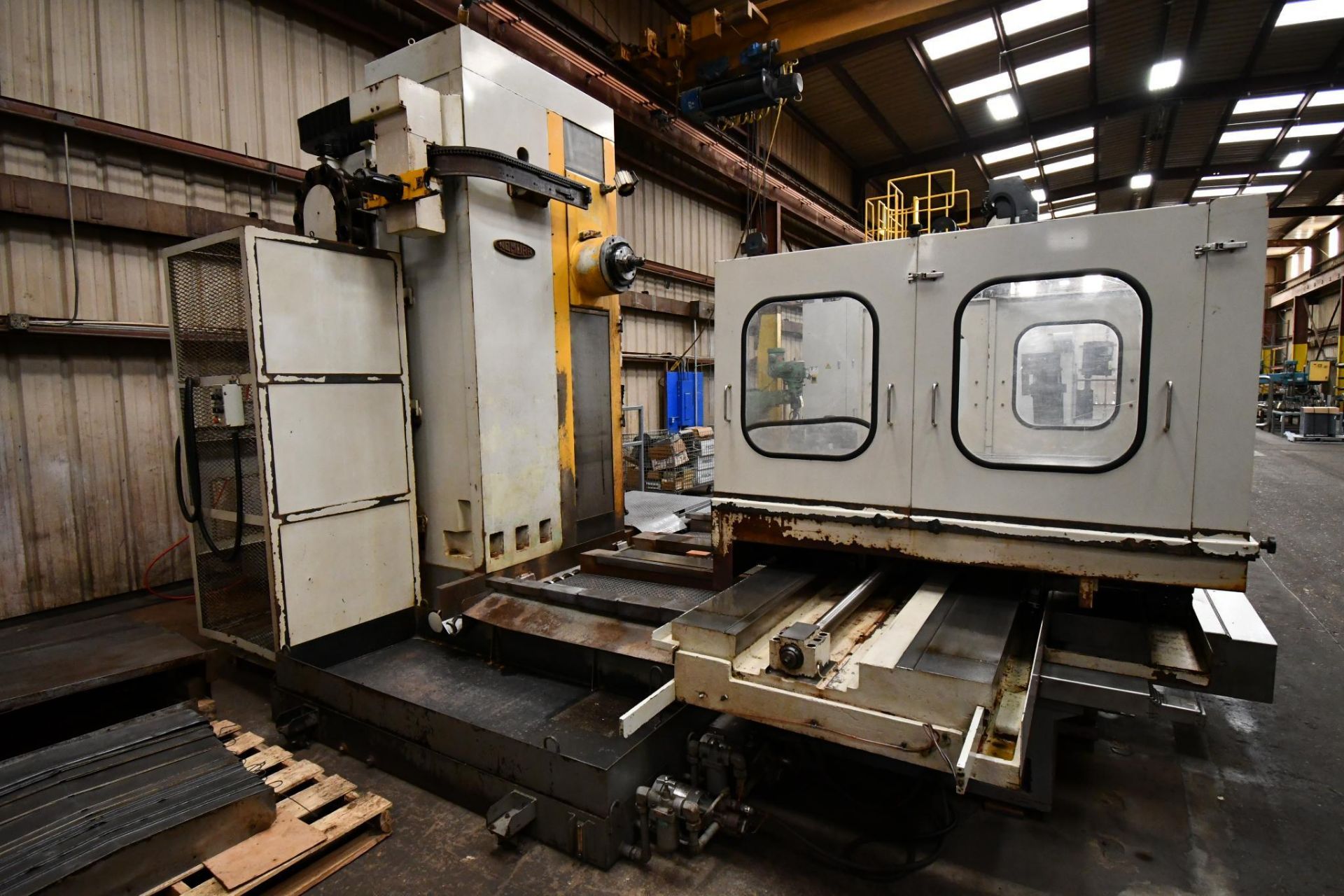 CNC HORIZONTAL BORING MILL, NOMURA MDL. HBA-110T-R3, new 7/2008, Fanuc 16I-MB CNC controk, 55" x 63" - Image 6 of 7