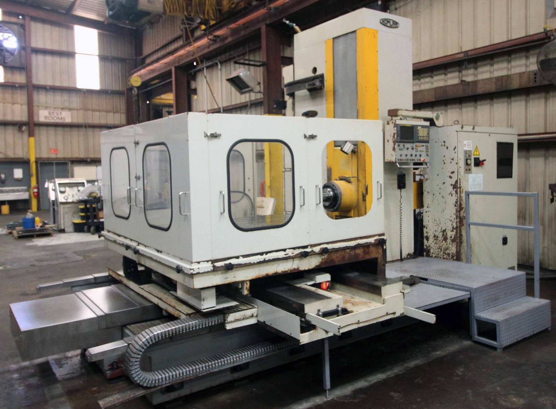 CNC HORIZONTAL BORING MILL, NOMURA MDL. HBA-110T-R3, new 7/2008, Fanuc 16I-MB CNC controk, 55" x 63"