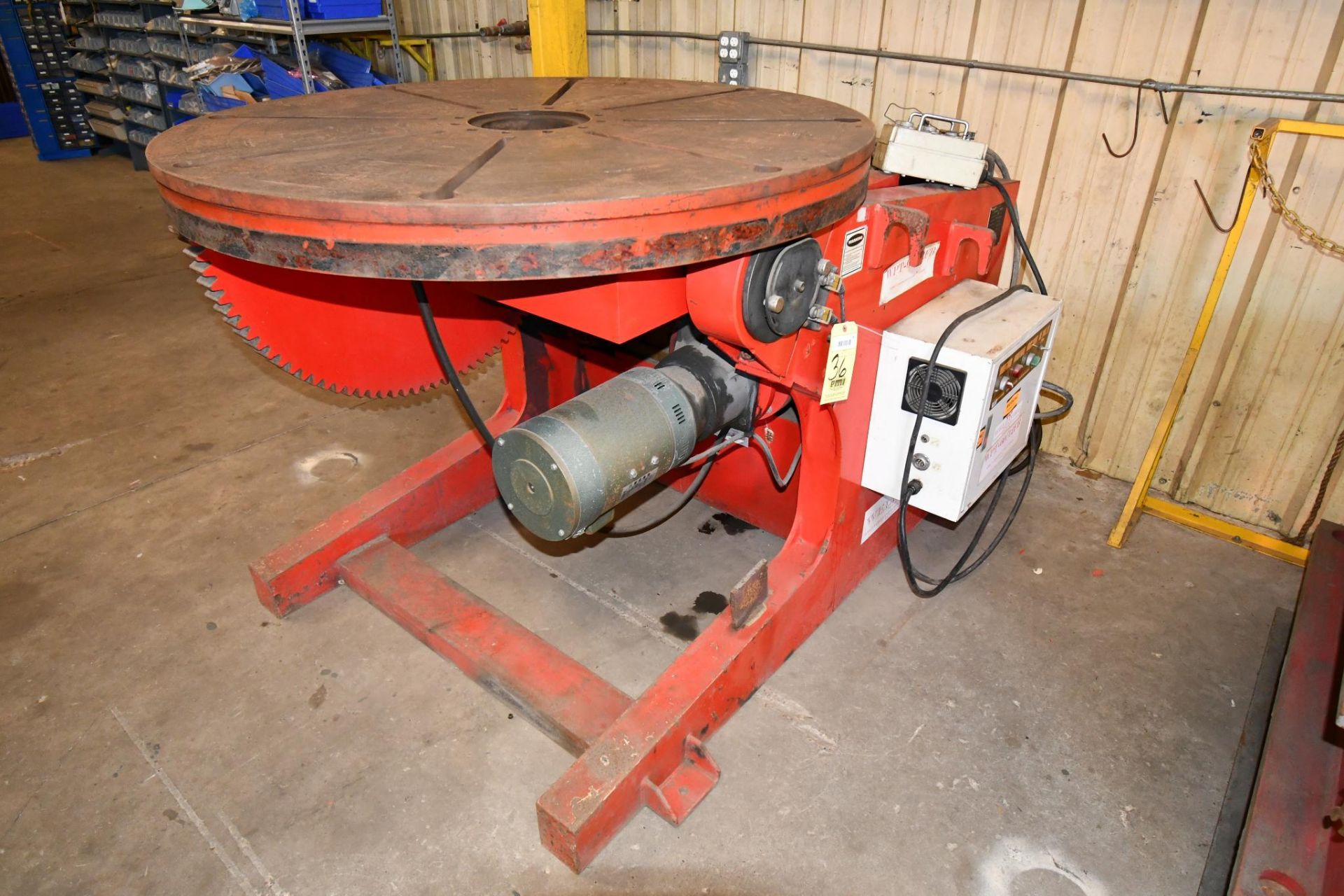 WELDING POSITIONER, WELDWIRE MDL. WPT-60/12FB, 6,000 lb. cap., 12" overhung front face of tbl., 12" - Image 2 of 2
