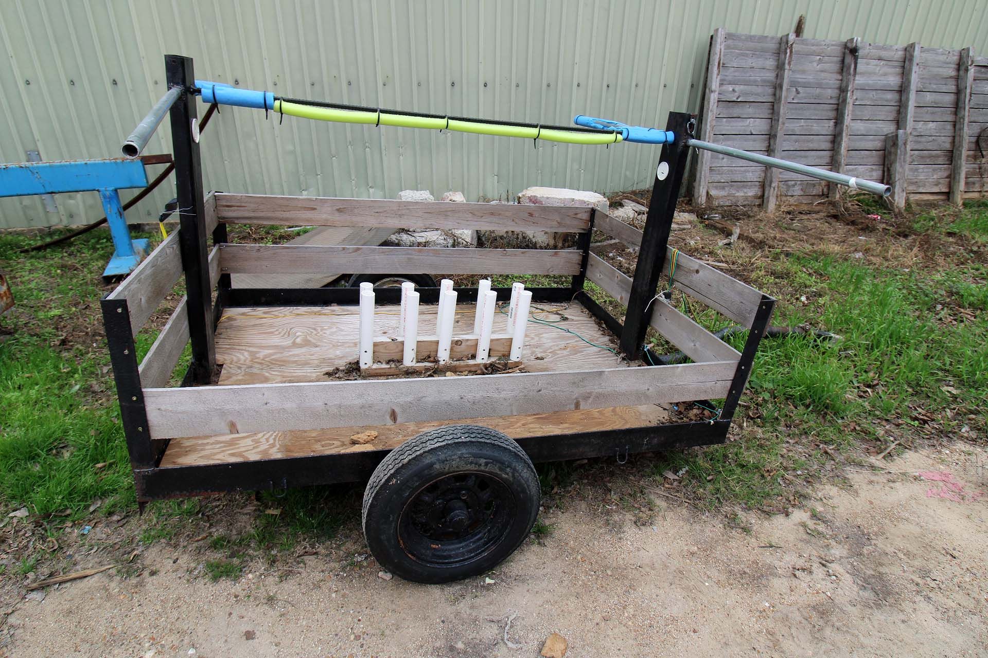 UTILITY TRAILER SET UP FOR FISHING, 48" WIDEX 72" LONG