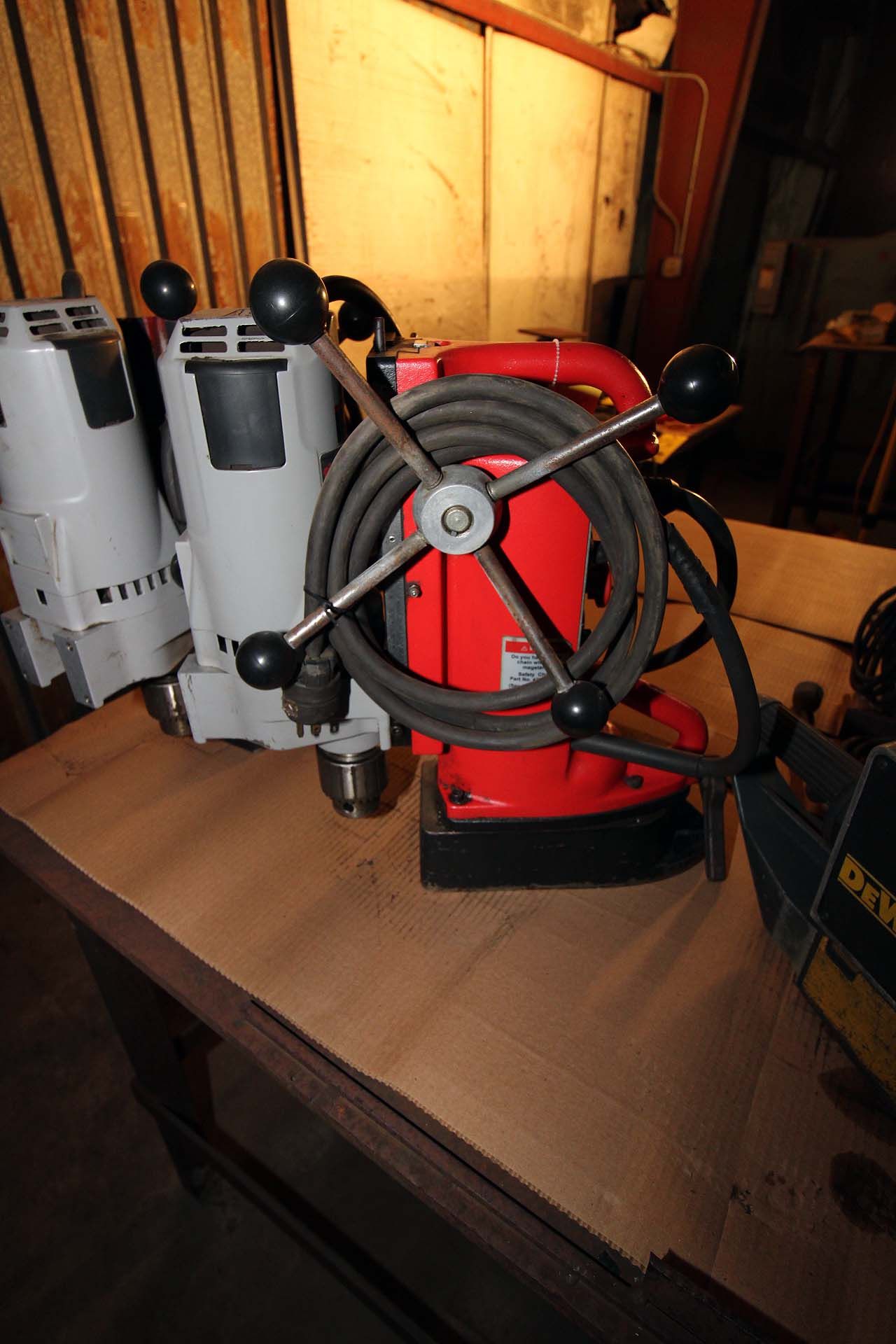 MAGNETIC BASE DRILL, MILWAUKEE MDL. 4203, adjustable position, variable speed, 11" drill travel - Image 2 of 2