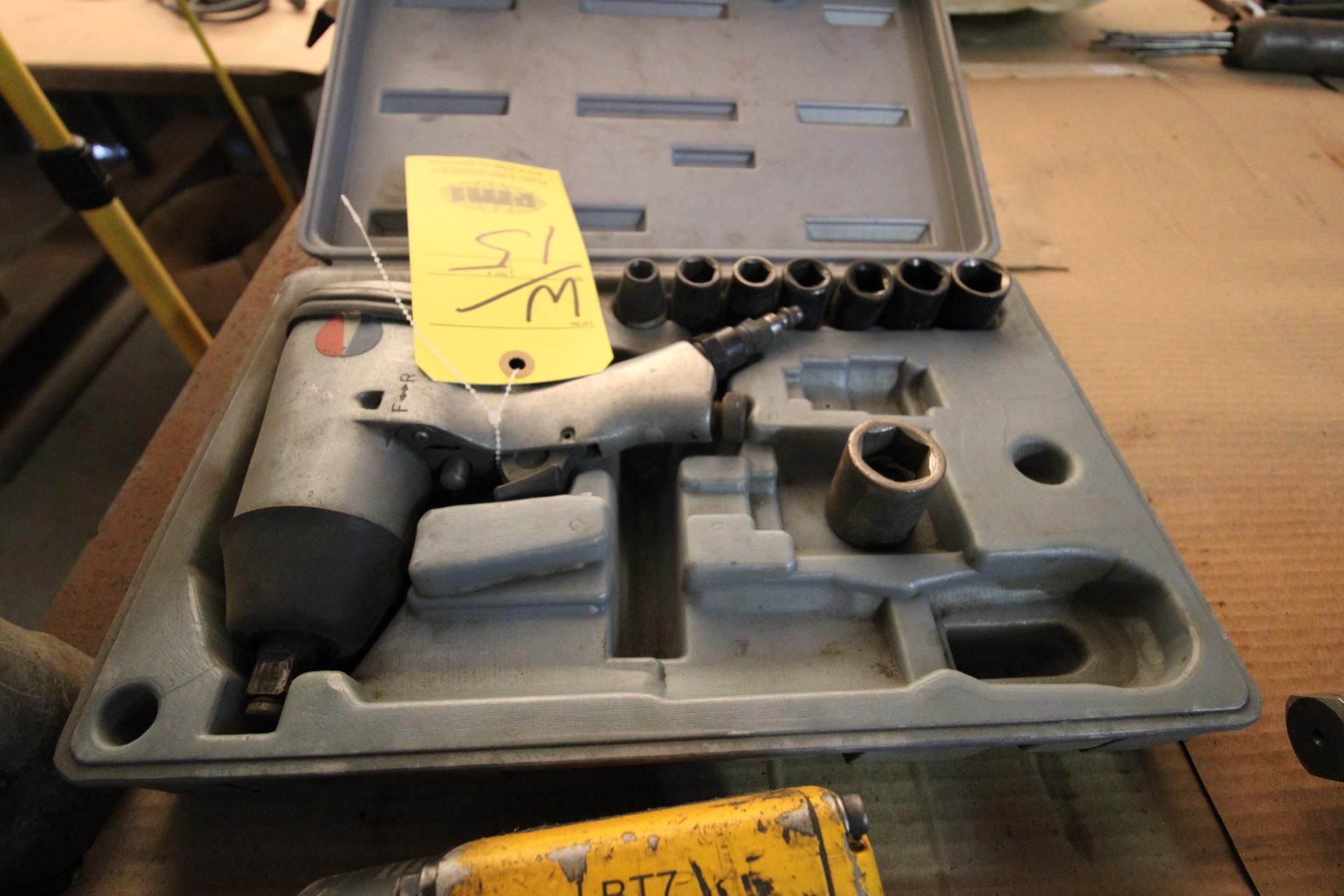 LOT OF PNEUMATIC IMPACT WRENCHES (2), 1/2", w/ sockets