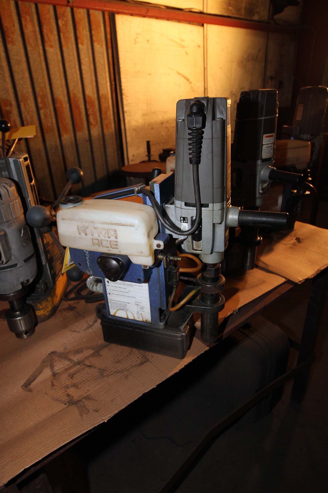 MAGNETIC BASE DRILL, NITTO KOHKI MDL. WA-5000, automatic feed, 11/16" -2" cutter dia., 3/8" - 2" - Image 2 of 2
