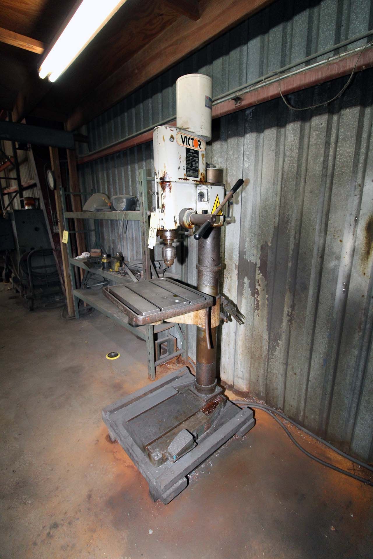 DRILL PRESS, VICTOR FLOOR TYPE, M.D. S-24B, 1-1/2 HP, 220 v., 3-phase, S/N 8802374 - Image 2 of 4