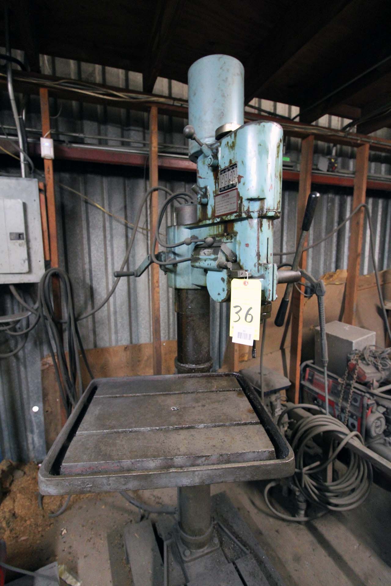 DRILL PRESS, VICTOR FLOOR TYPE, M.D. S-24E, 1-1/2 HP, 220 v., 3-phase, S/N 8408107 - Image 5 of 5