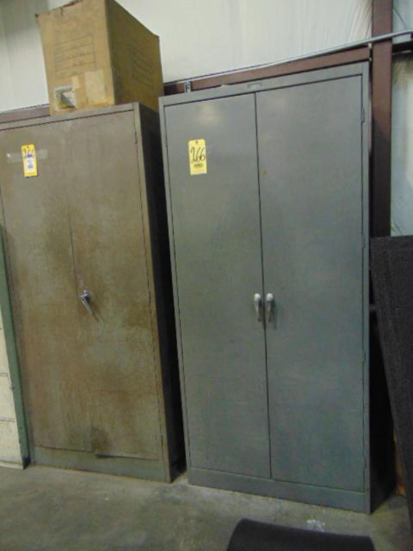 LOT OF SUPPLY CABINETS (2), 2-door, w/ contents