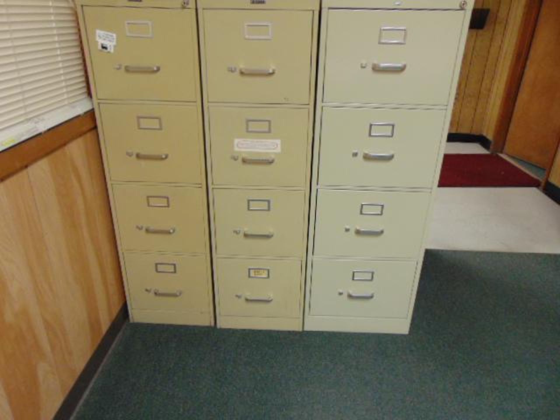 LOT CONSISTING OF: desk, table, (3) file cabinets & (2) chairs (Note: Paperwork not included) - Image 2 of 2