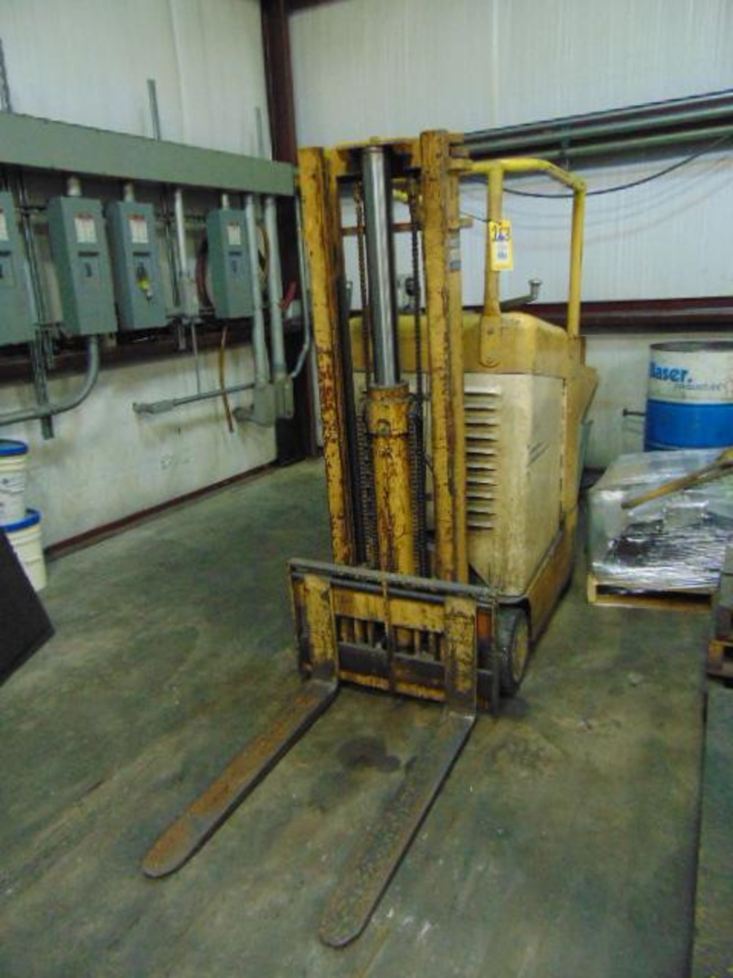 FORKLIFT, NAMCO MDL. SU20-15 STAND ON, LPG, 1600- lb. lift cap.@ 15" load center, 156" lift ht., 3 s