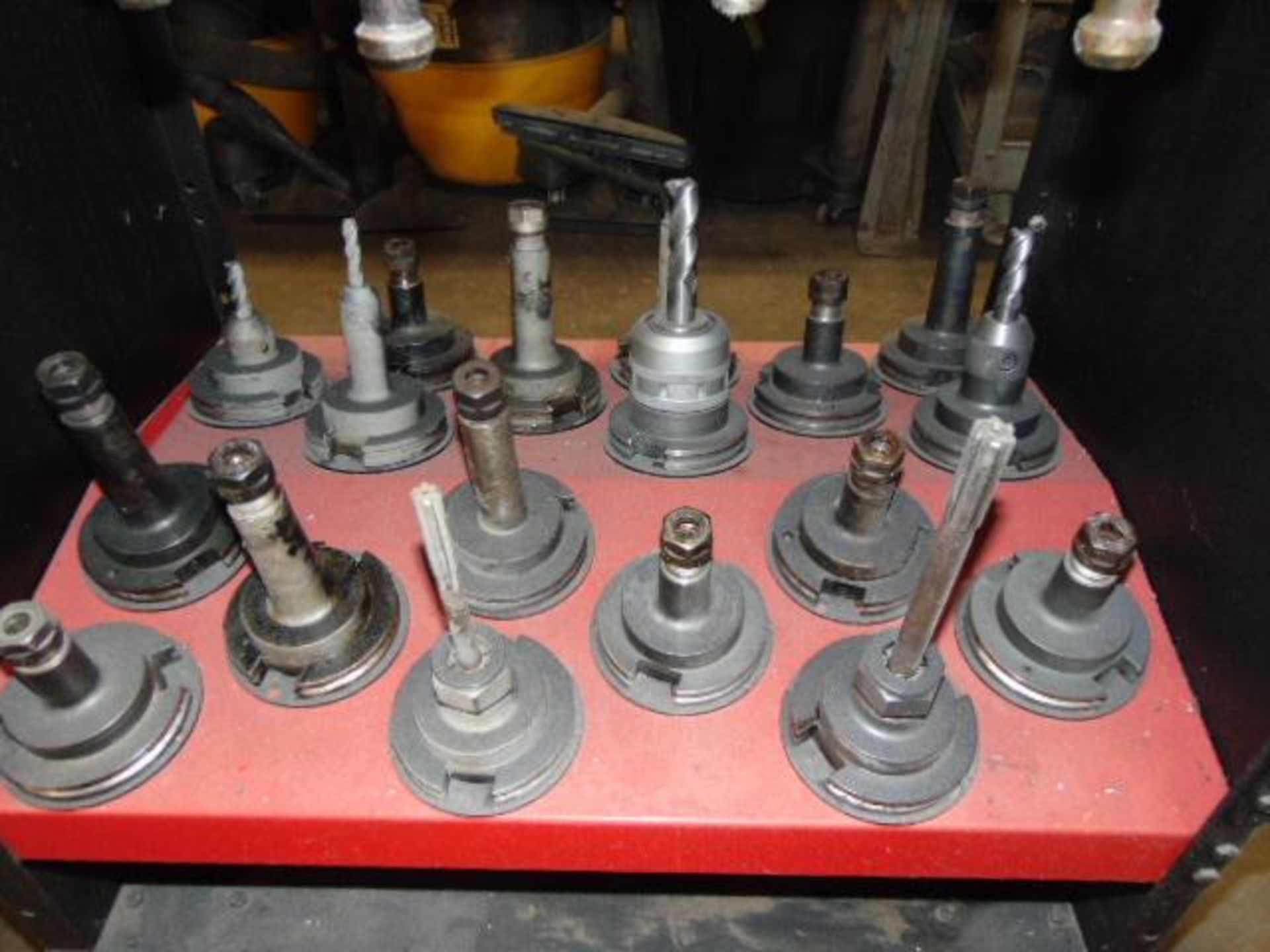 LOT OF 50-TAPER TOOL HOLDERS (36), w/ Huot tool scoot cart, assorted - Image 3 of 3