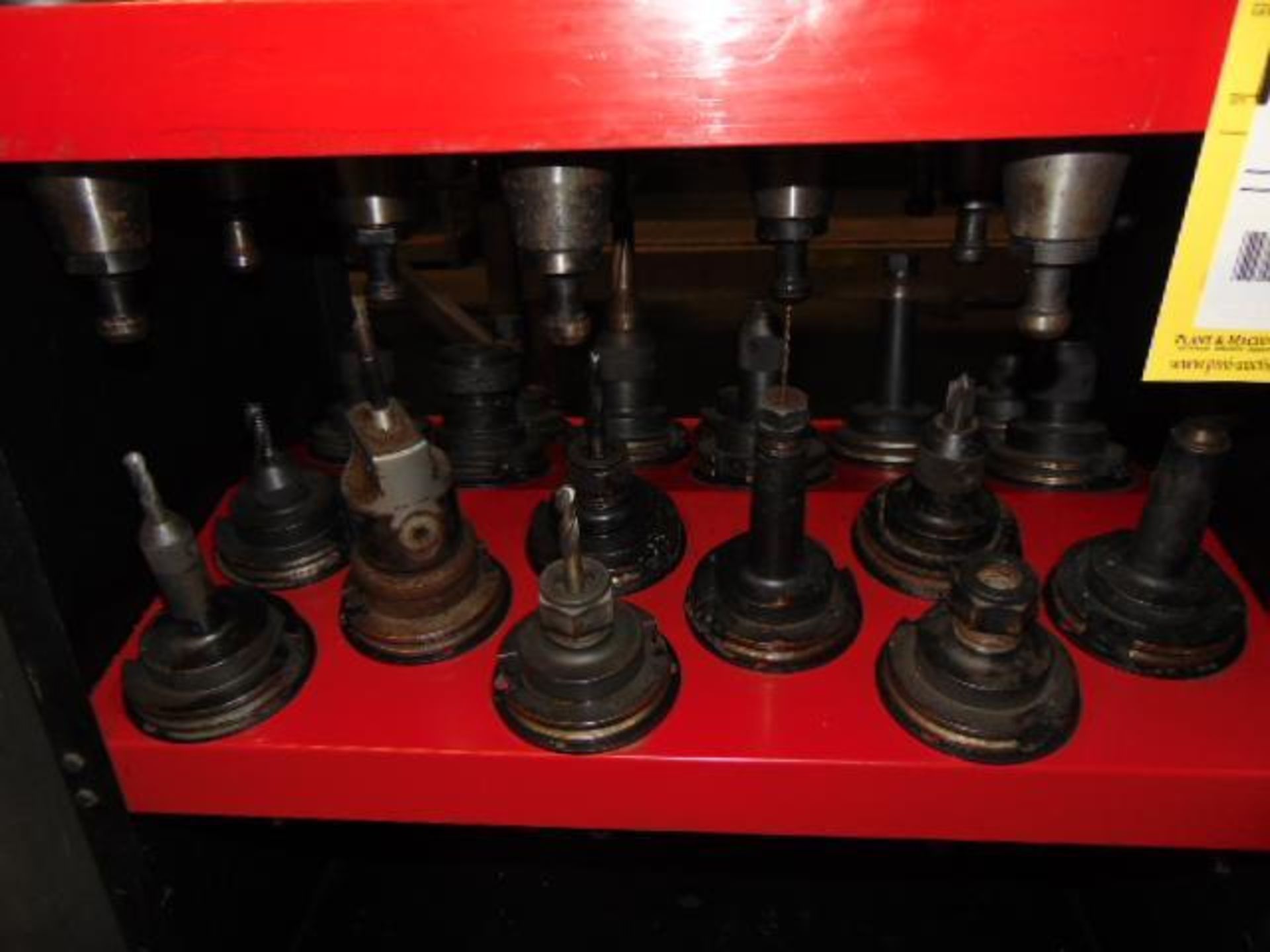 LOT OF 50-TAPER TOOL HOLDERS (36), w/ Huot tool scoot cart, assorted - Image 3 of 3