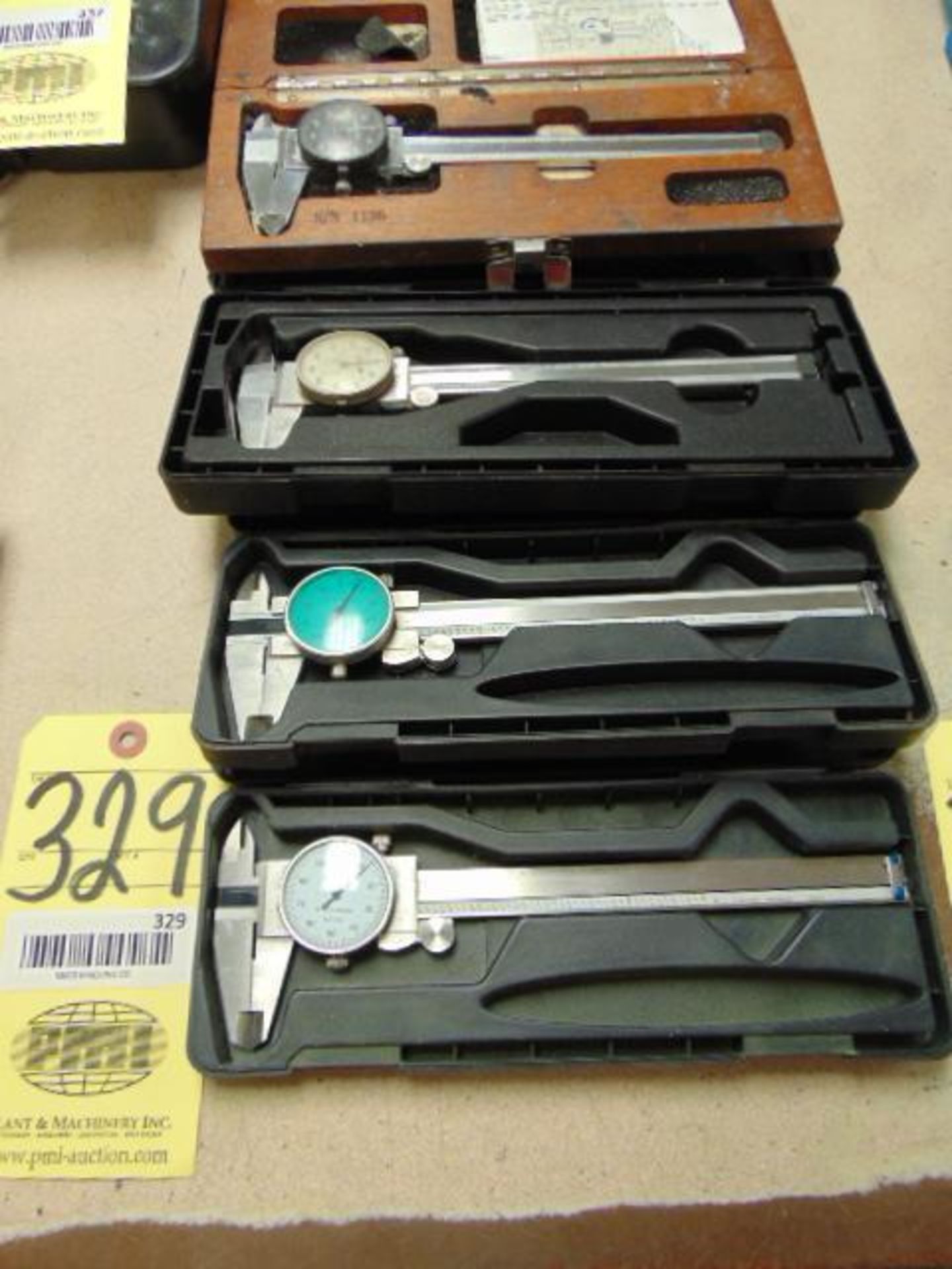 LOT OF DIAL CALIPERS (4), 6", assorted