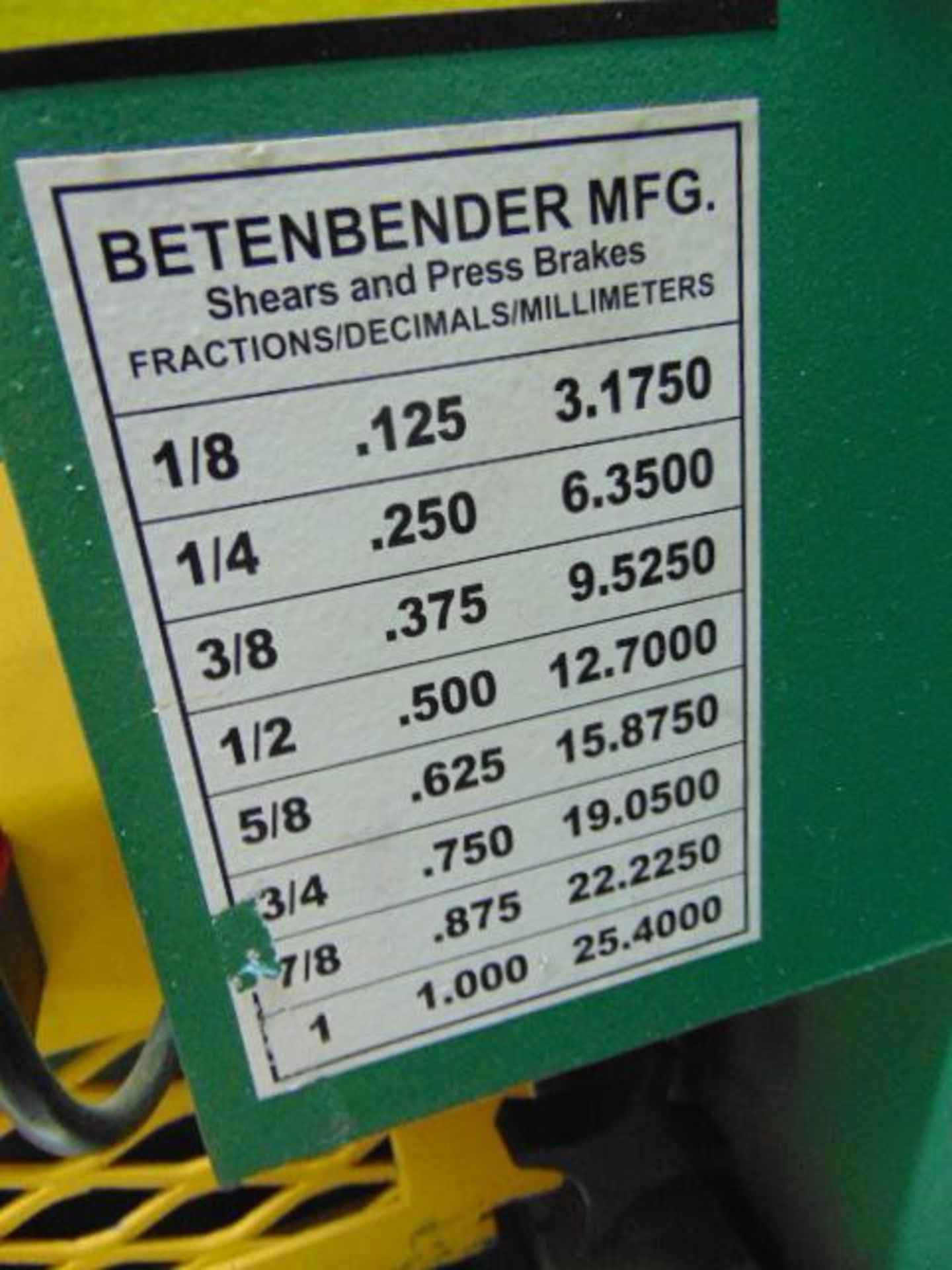 HYDRAULIC SHEAR, BENTENBENDER MDL. 4-10GA, 2020, 10 gauge x 4' cap., touch screen control, S/N 26632 - Image 8 of 9