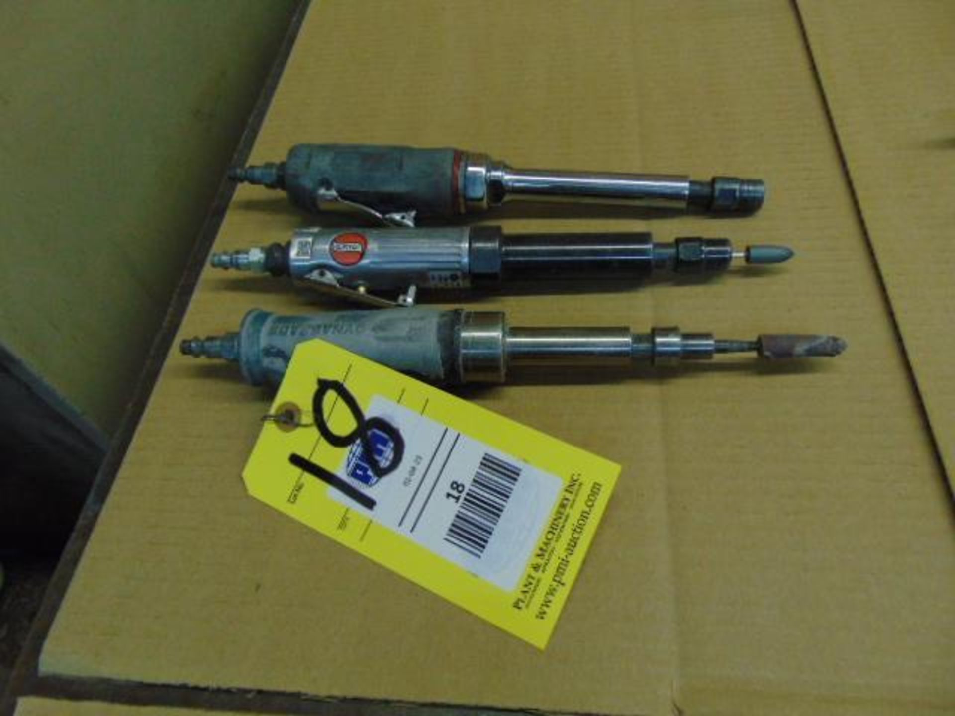 LOT OF PNEUMATIC DIE GRINDERS (3), assorted