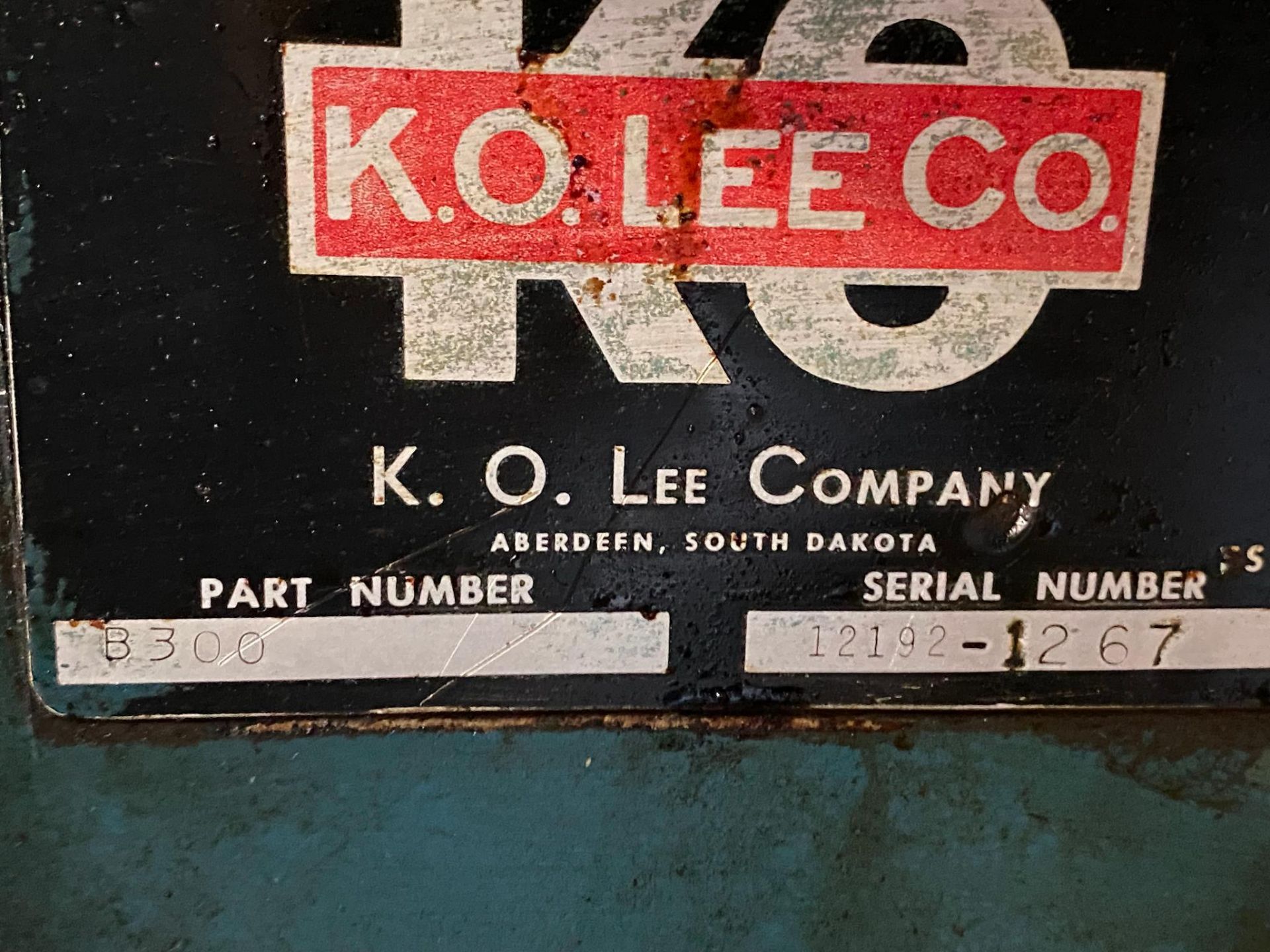 TOOL SHARPENER GRINDER, K. O. LEE COMPANY, S/N 12192-1267 (Located at: P & M Machine, Private Road 3 - Image 3 of 3