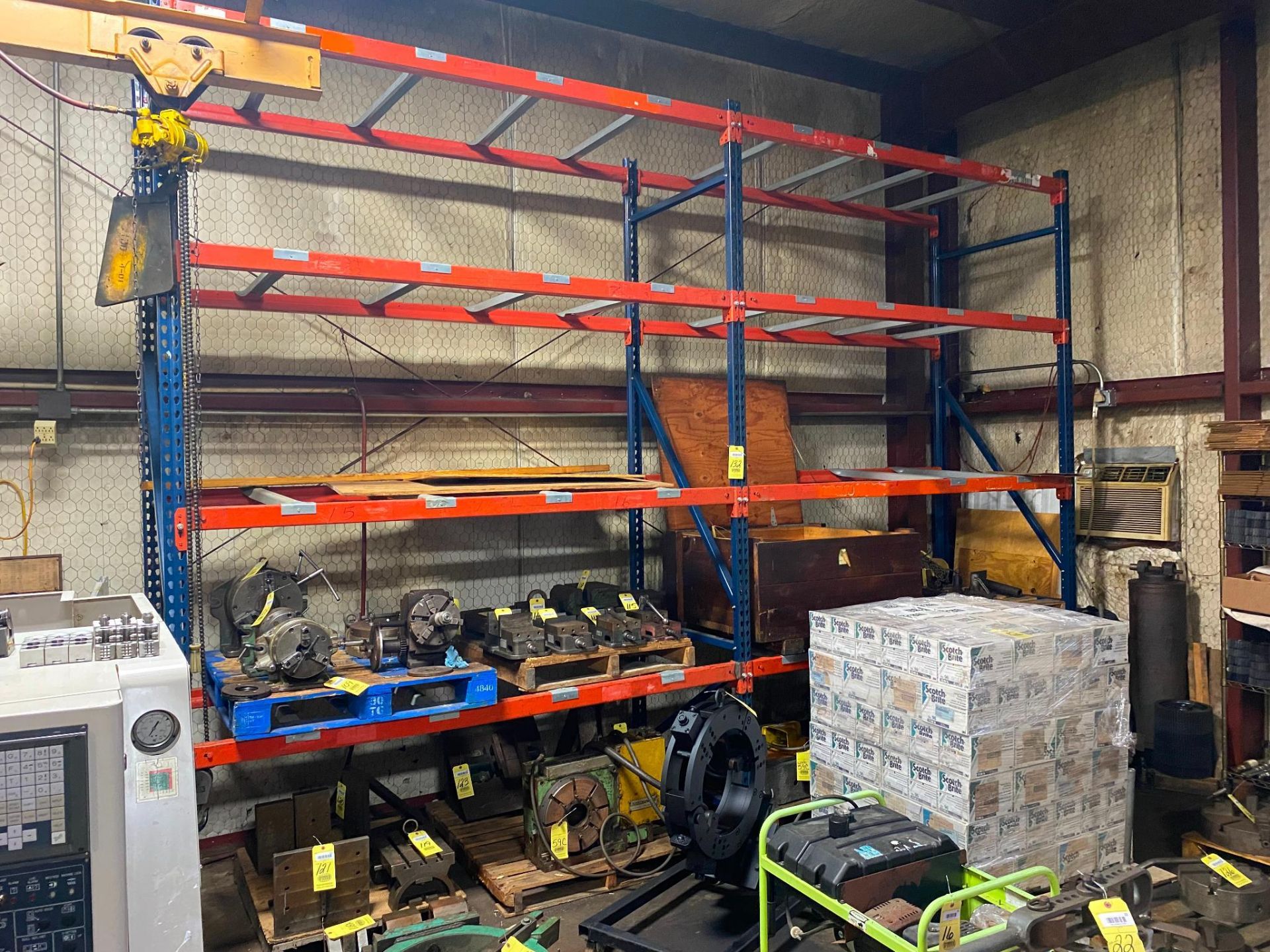 ADJUSTABLE PALLET RACK, 2-sections, 12' x 8' x 42" (Note: delayed removal) (Located at: P & M Machin