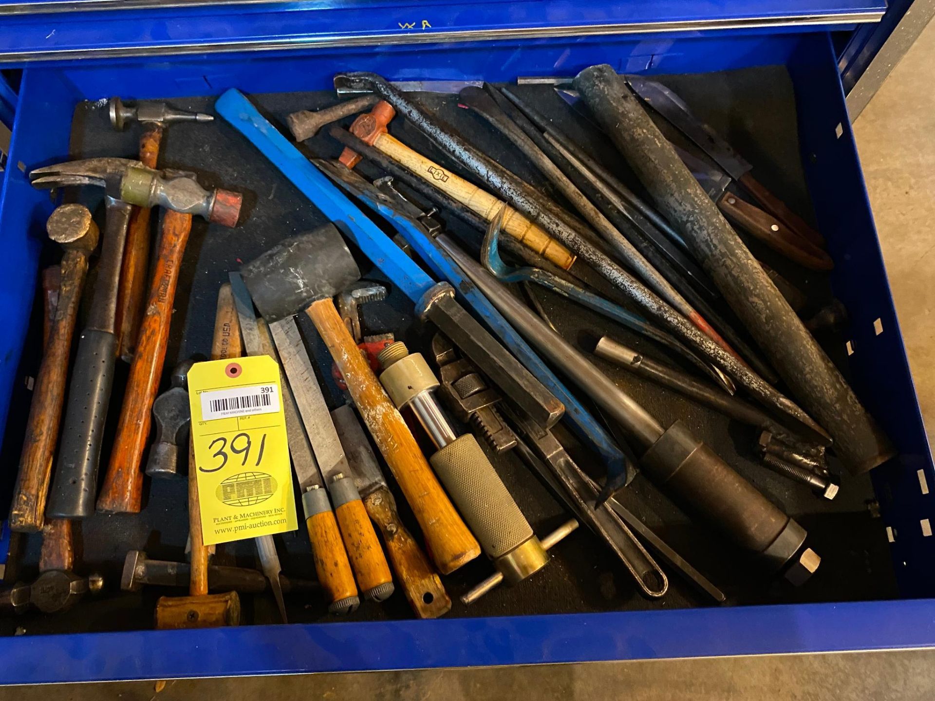 LOT OF HAMMERS, assorted (in one drawer) (Located at: Ellis Precision Industries, 3133 Ramona Dr. Ft