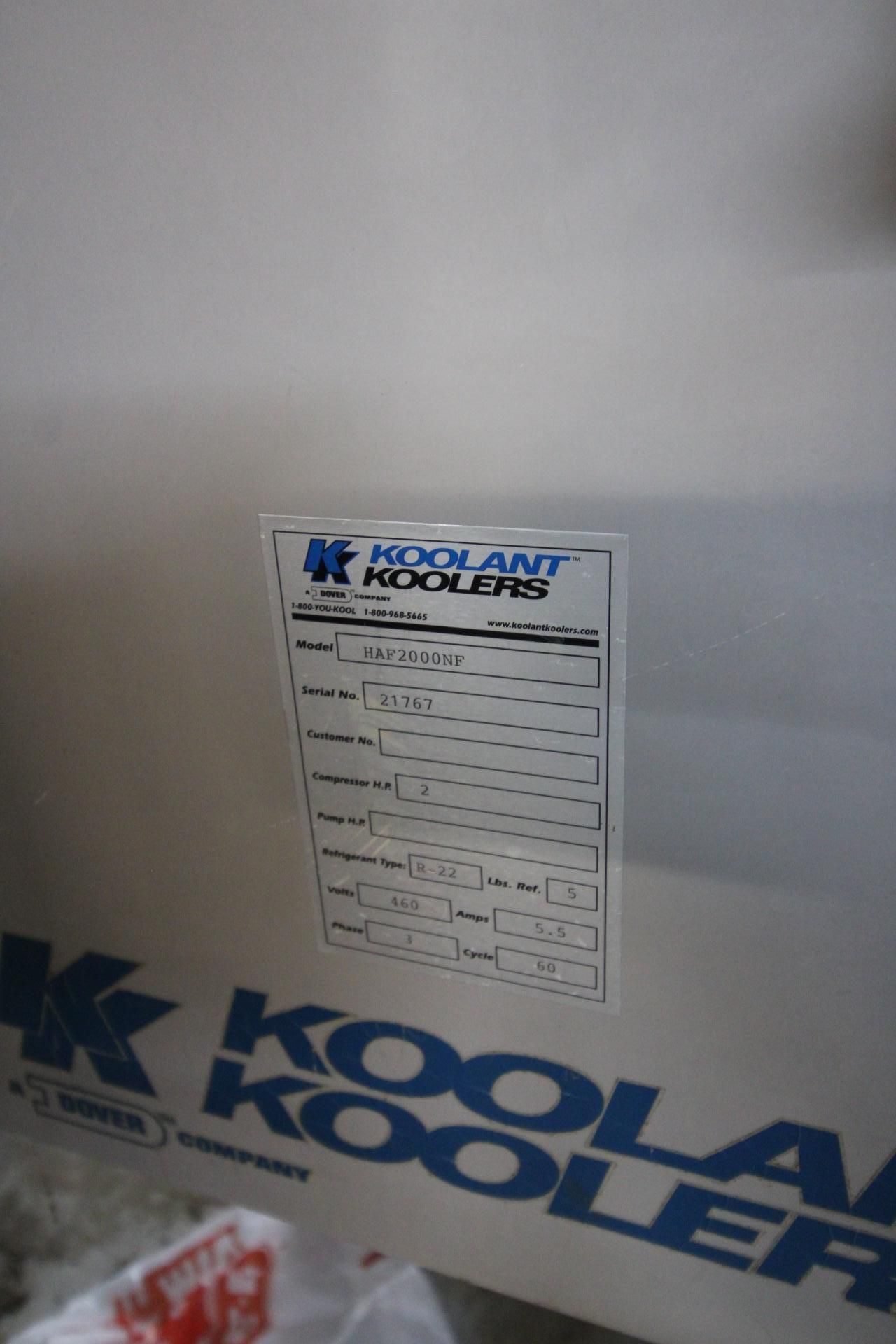 WATER CHILLER, KOOLANT KOOLER MDL. HAF2000NF, 460 v., 3-phase, S/N 21767 (Located at: Mico Machine C - Image 4 of 4