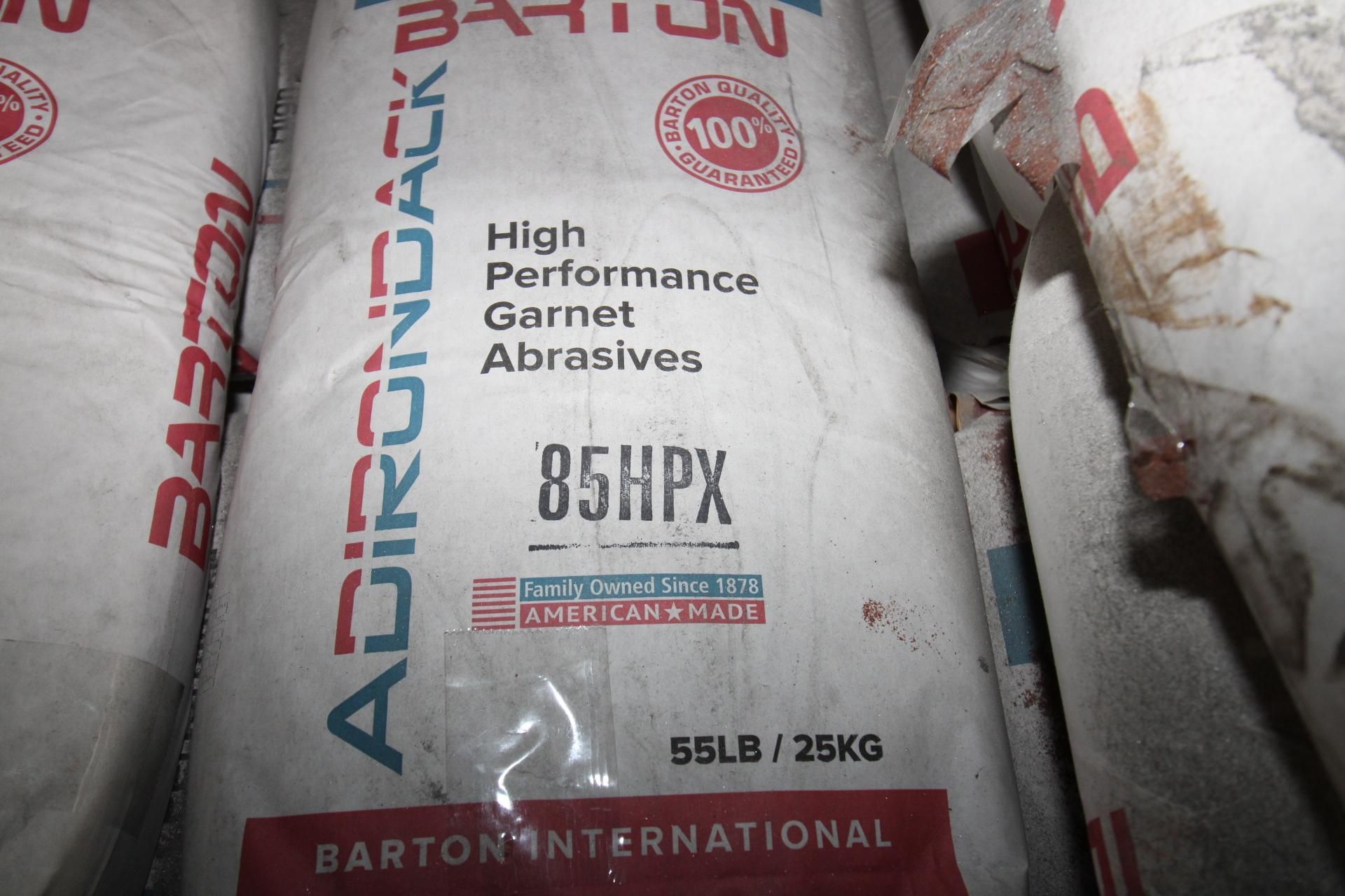 LOT OF BARTON ADIRONDACK 85HPX HIGH PERFORMANCE GARNET ABRASIVES, APPROX. (28( 55 LB. BAGS (Located - Image 2 of 2