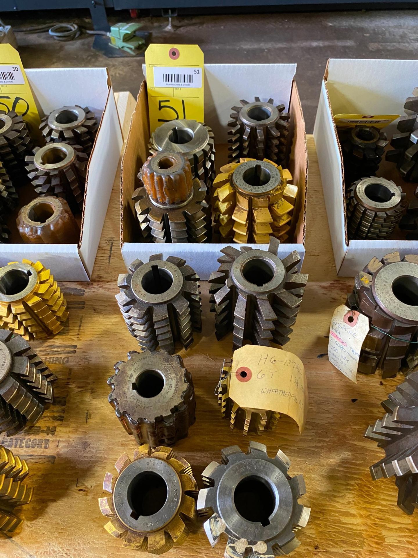 LOT OF GEAR HOBBS (11), assorted, including 4 DP - 20 deg., 4/8 DP - 30 deg., 6 tooth parallel splin