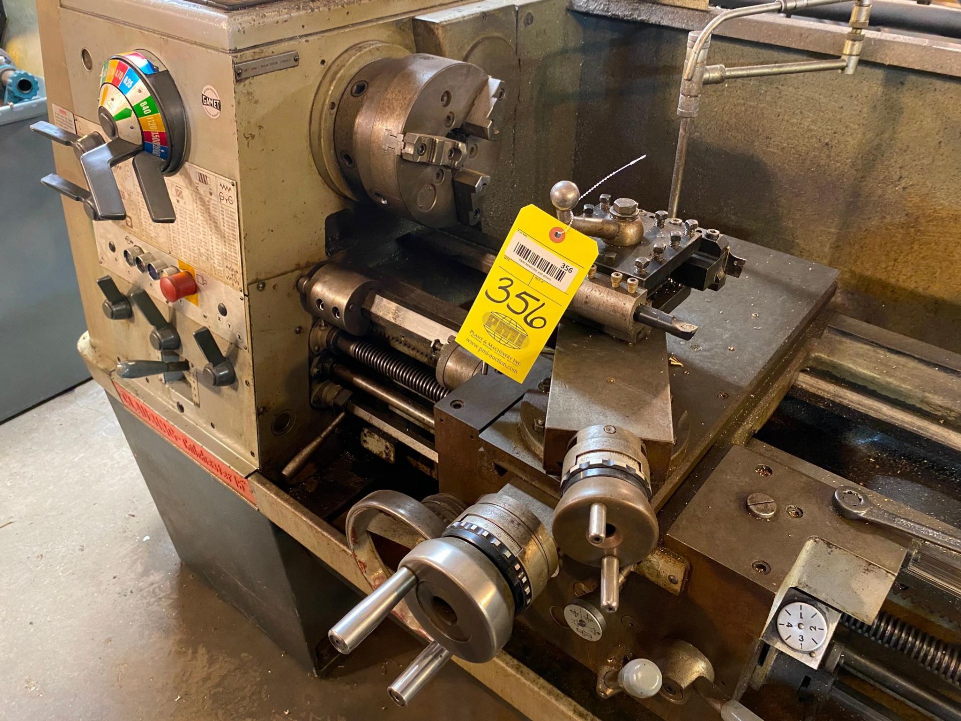 ENGINE LATHE, CLAUSING COLCHESTER, 15" x 50" w/ 6-sided turret, cross slide, tailstock, 8" 3-jaw chu - Image 2 of 7