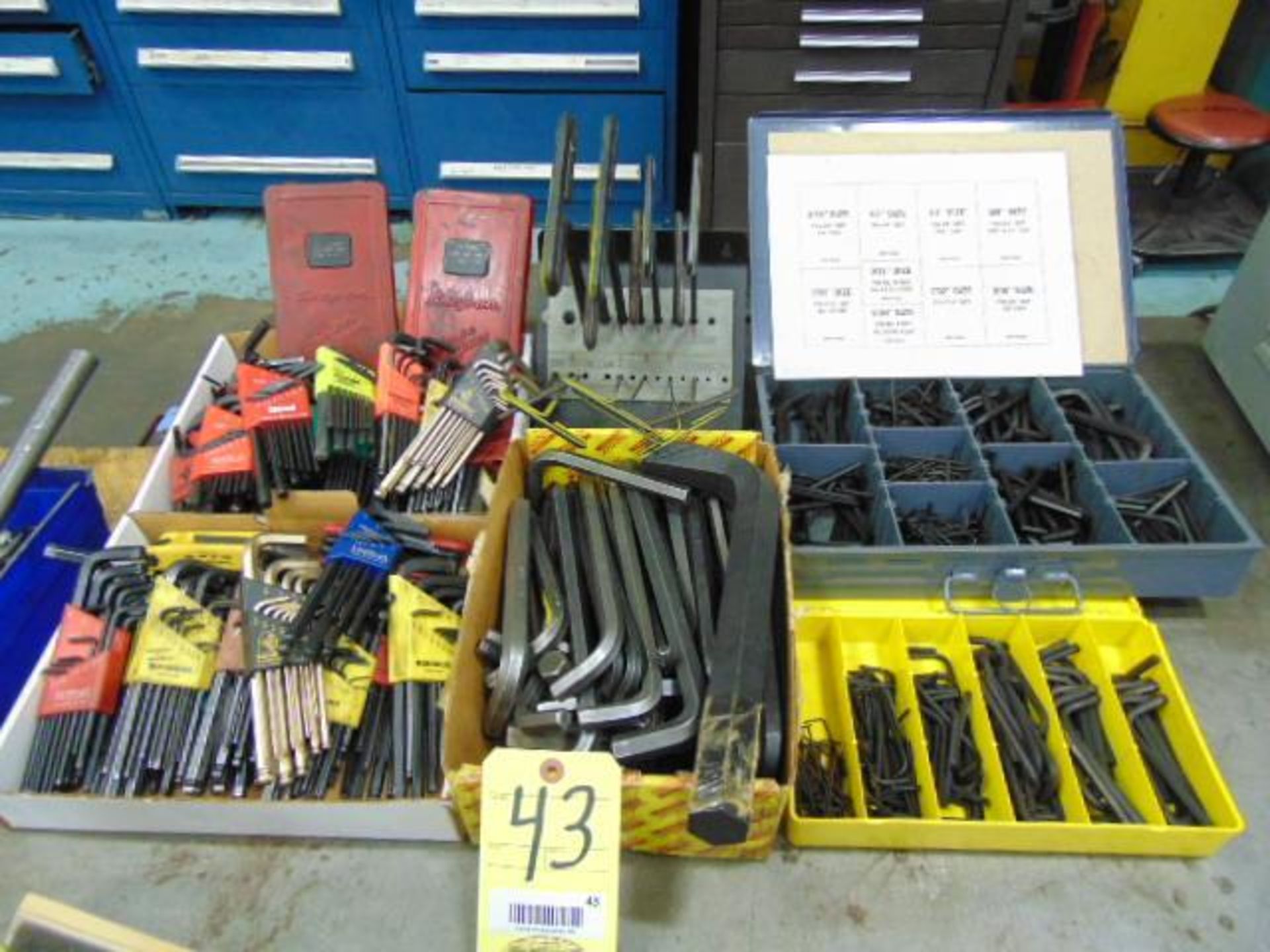 LOT OF ALLEN WRENCHES, assorted (in five boxes)