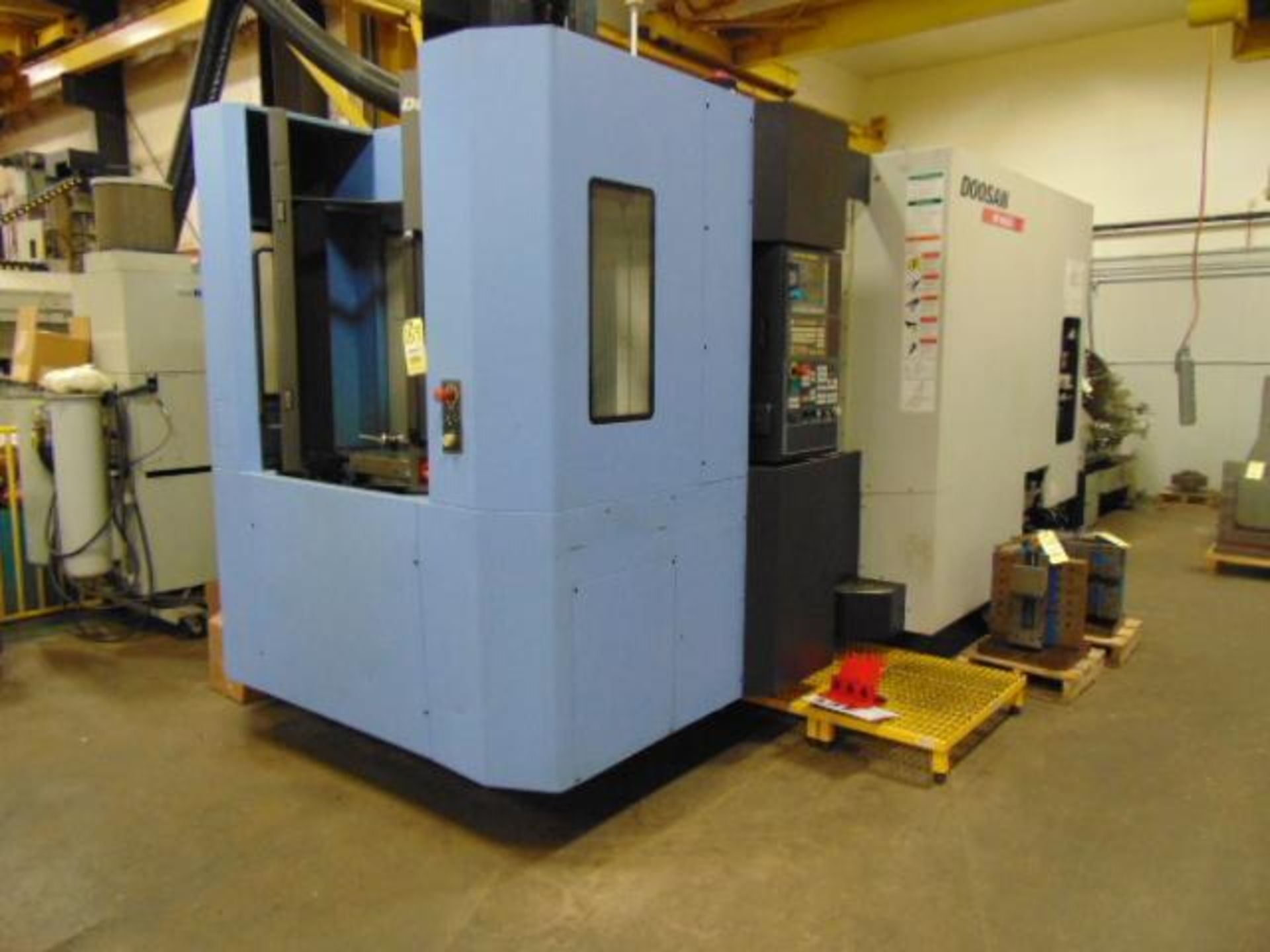 4-AXIS HORIZONTAL MACHINING CENTER, DOOSAN MDL. HP4000II, new 5/2014, Fanuc 31i-Mdl.B CNC, 15.75" pa