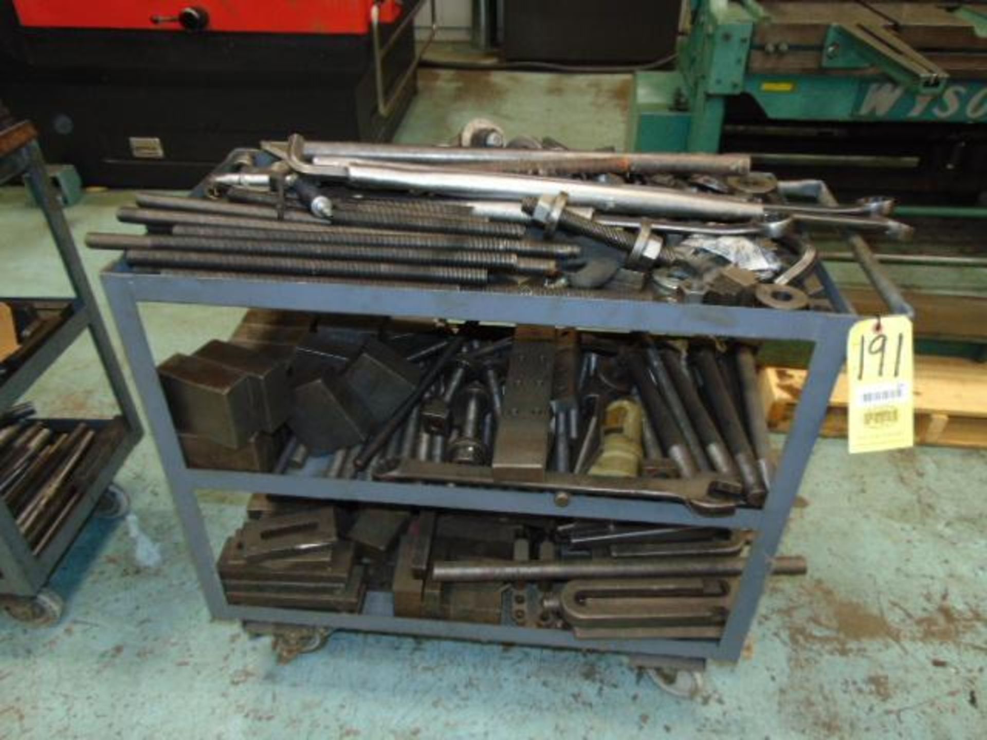 LOT OF STUDS & HOLD DOWNS, w/ cart, assorted