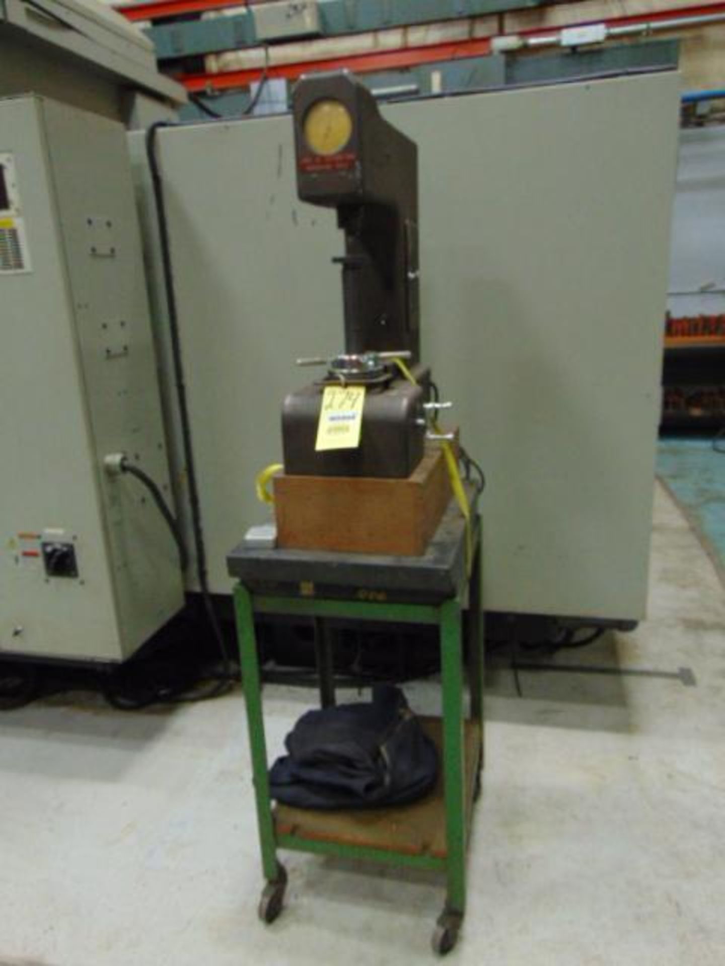 HARDNESS TESTER, SERVICE DIAMOND TOOL CO. MDL. 8A, w/ 24"x 18" x 4-1/4" granite surface plate, & ste
