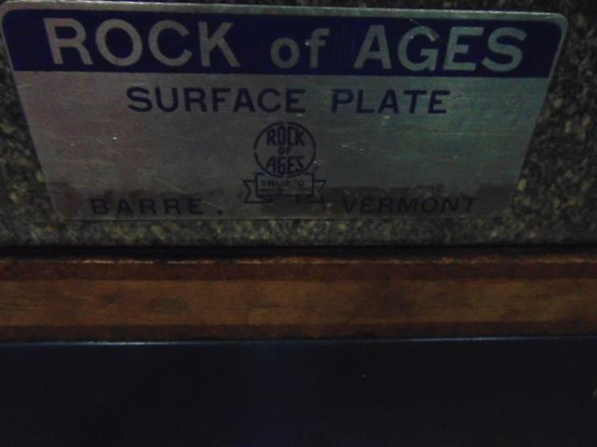 GRANITE SURFACE PLATE, ROCK OF AGES, 24" X 18" X 4 - Image 2 of 2