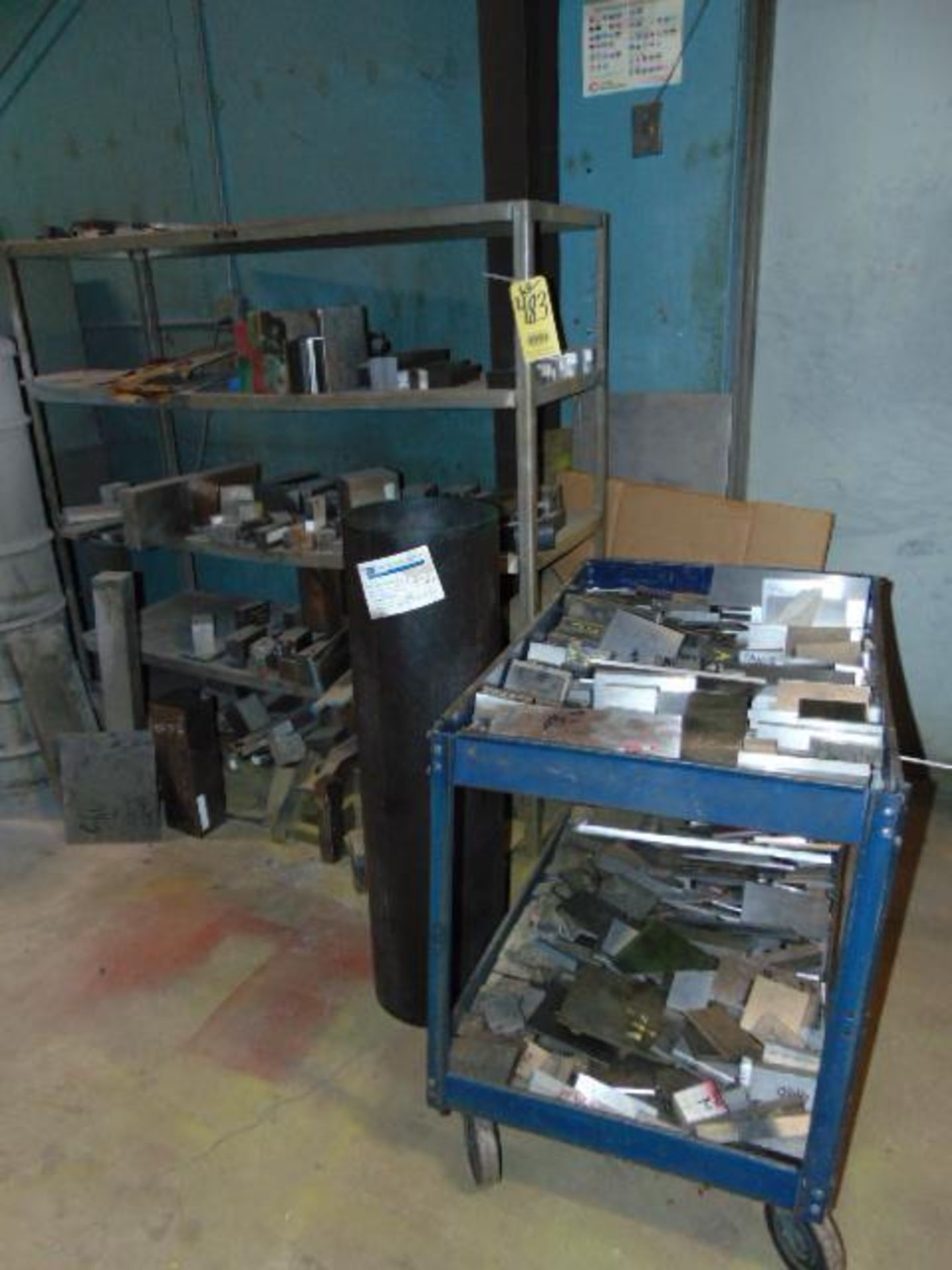 LOT CONSISTING OF TOOL STEEL: 4140, HRS, F7, D2, M2, M4, A2, VAN; large assortment, in sorted rack, - Image 2 of 13